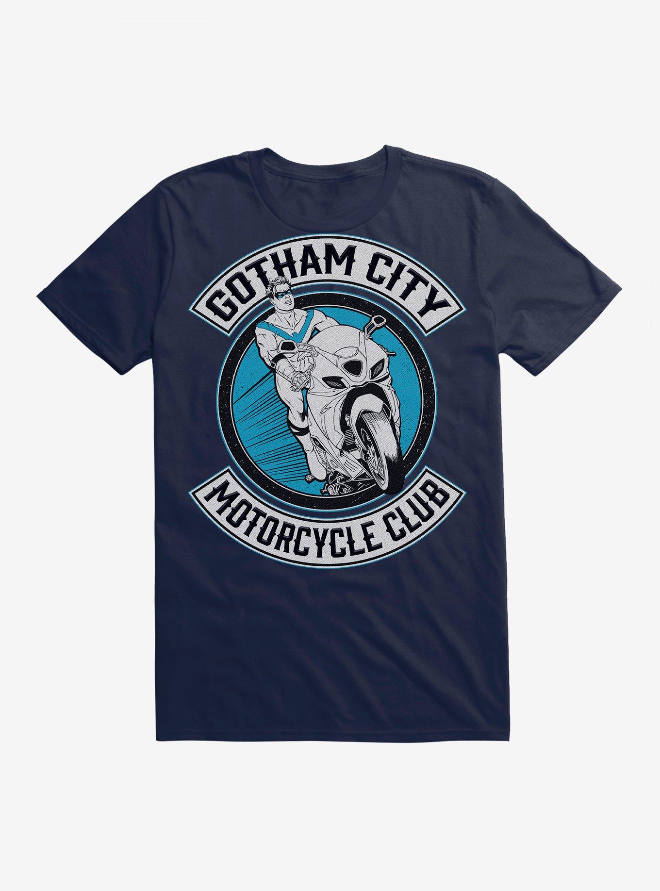 DC Comics Batman Nightwing Motorcycle Club Black T-Shirt, , hi-res