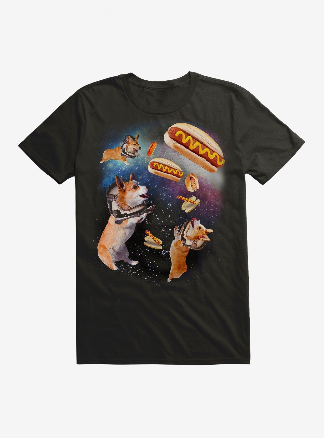 Corgis & Hot Dogs Galaxy T-Shirt, , hi-res