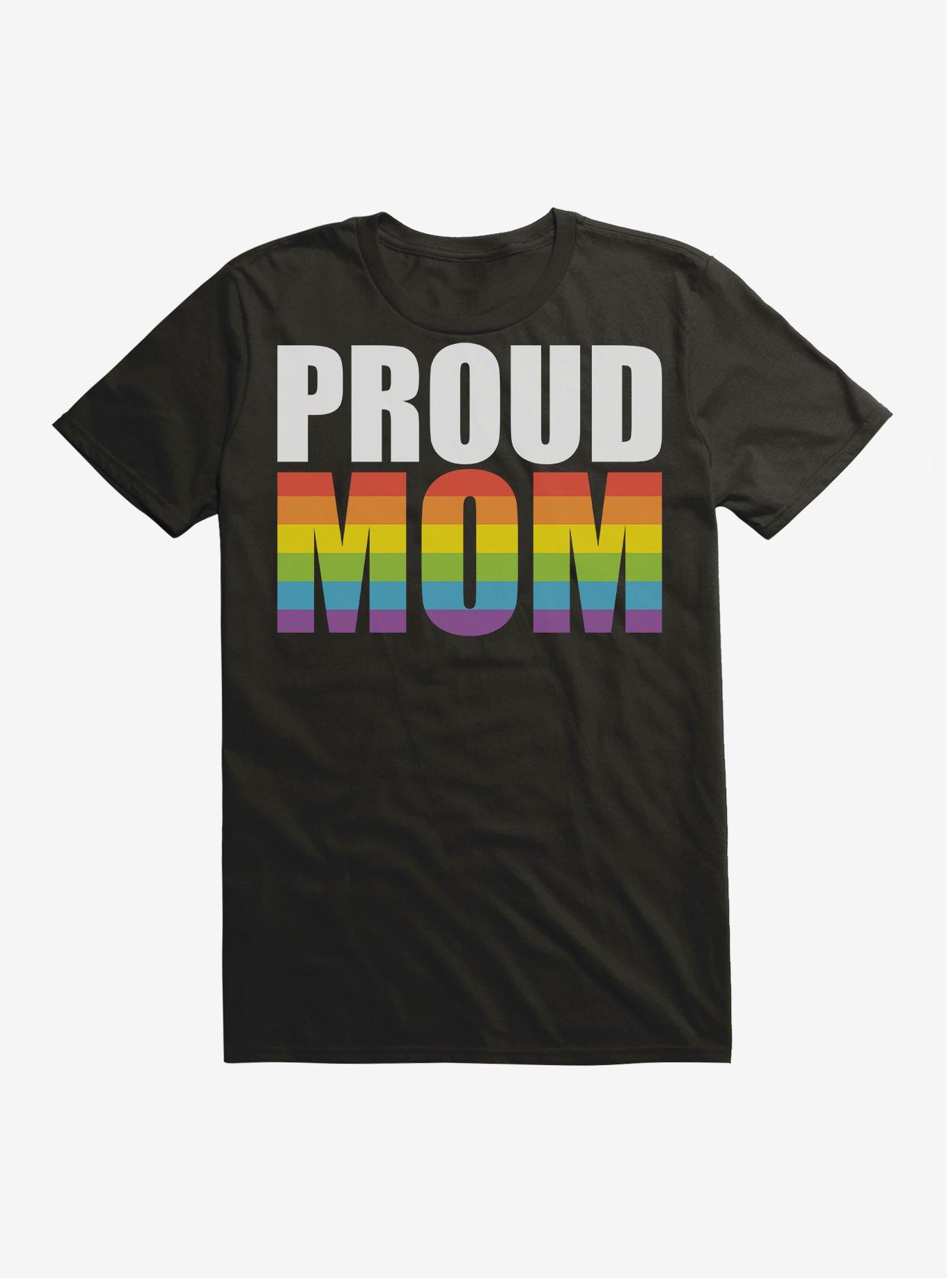 Pride Proud Mom T-Shirt, BLACK, hi-res