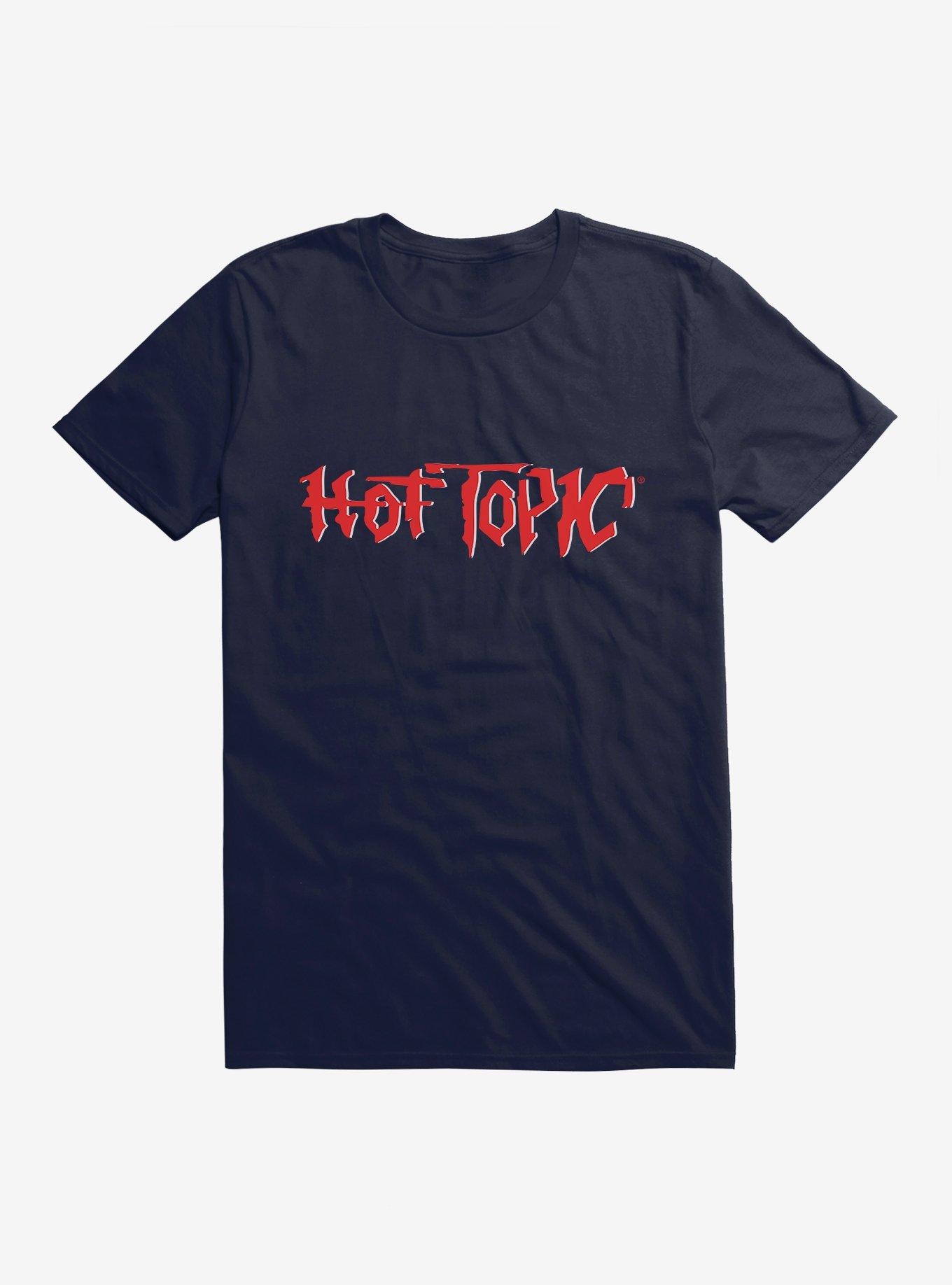 Retro Hot Topic Logo T-Shirt, NAVY, hi-res