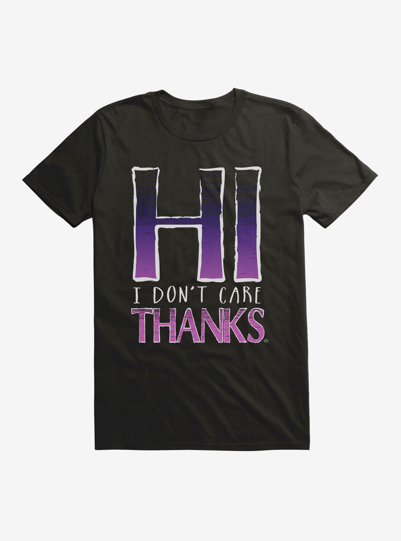Hi Don't Care T-Shirt, BLACK, hi-res