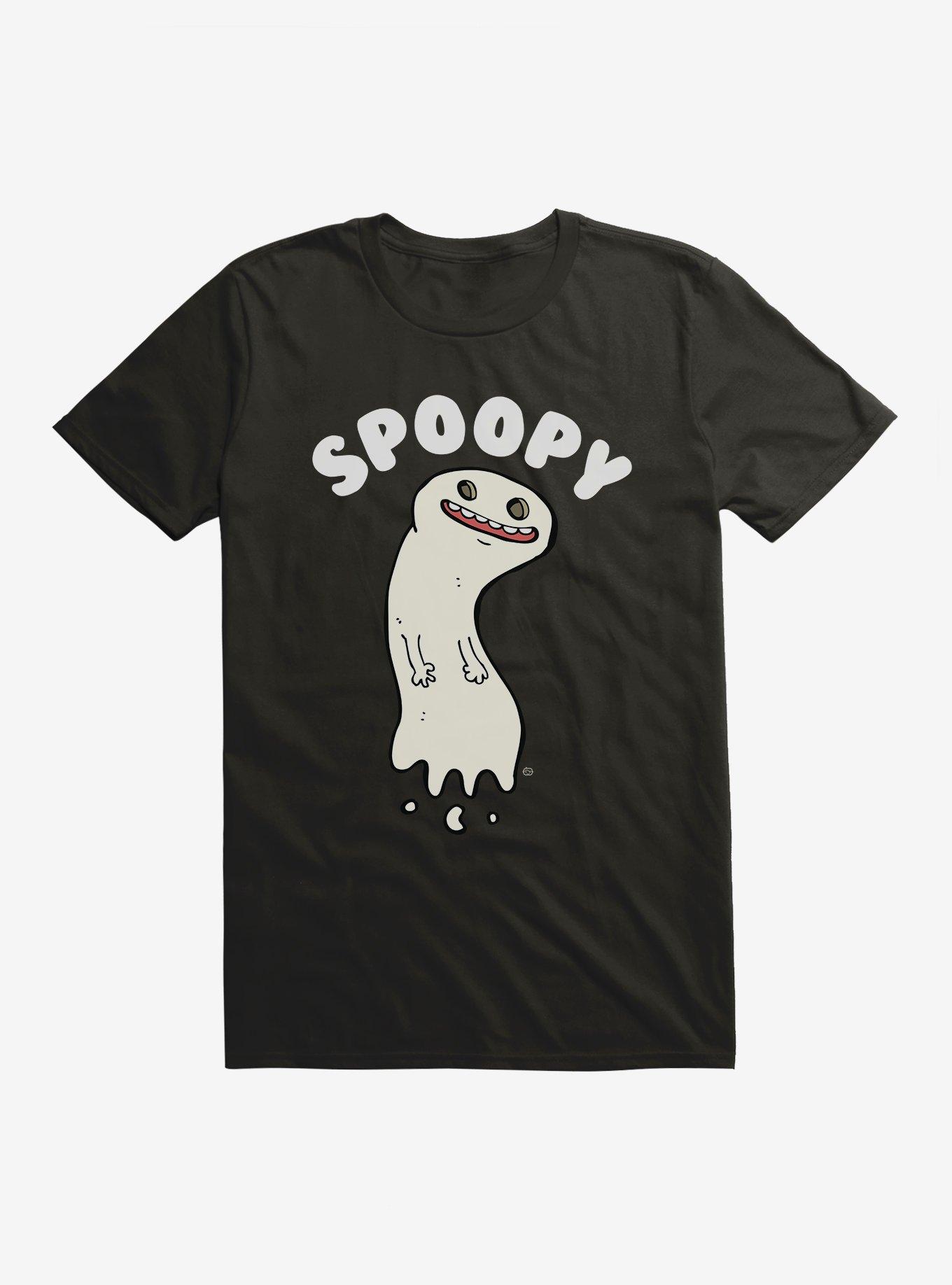 Spoopy Ghost T-Shirt, BLACK, hi-res