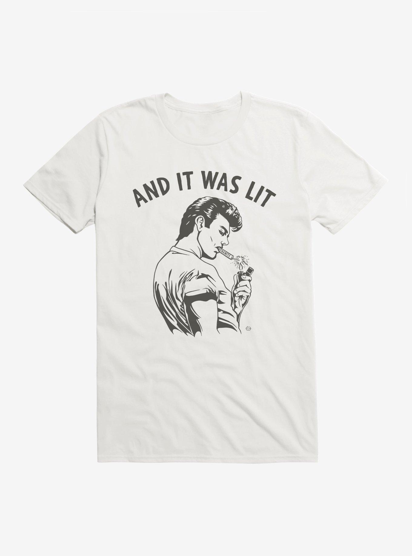 And It Was Lit T-Shirt, WHITE, hi-res