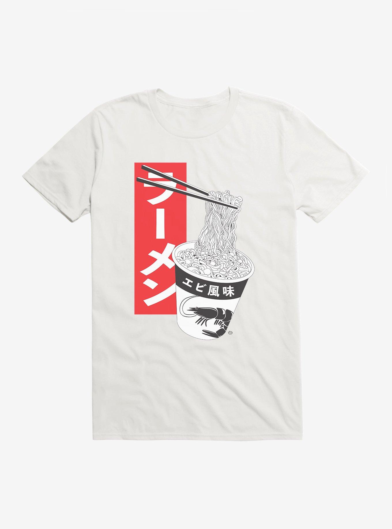 Shrimpy Ramen T-Shirt, WHITE, hi-res