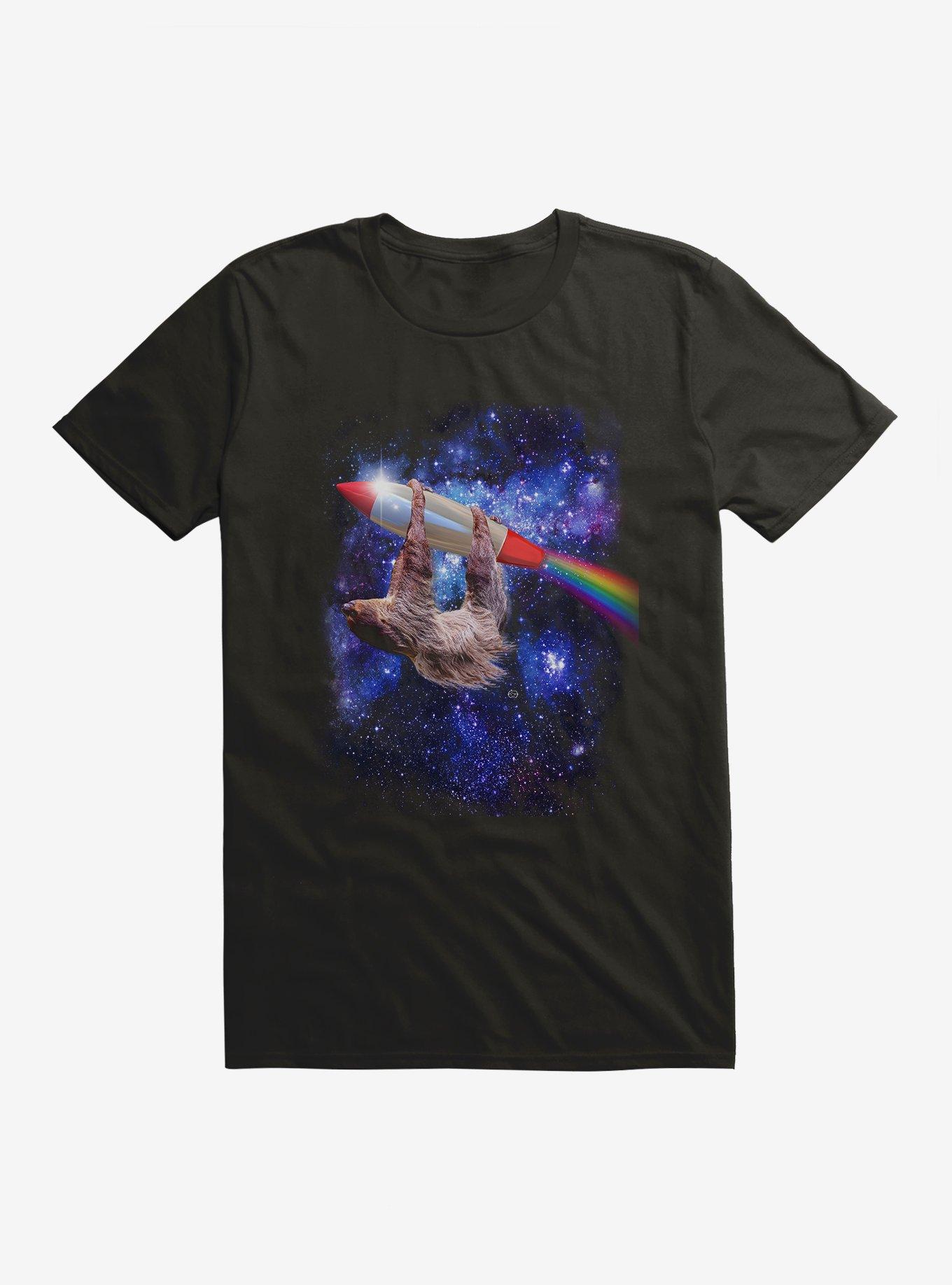 Sloth Rocket T-Shirt, BLACK, hi-res