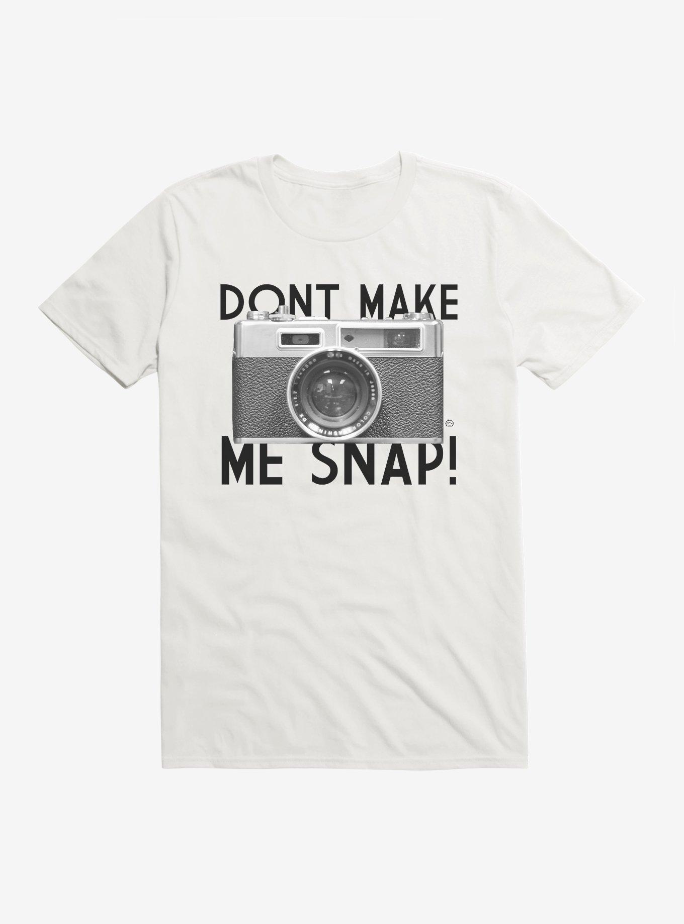 Don't Make Me Snap T-Shirt, WHITE, hi-res
