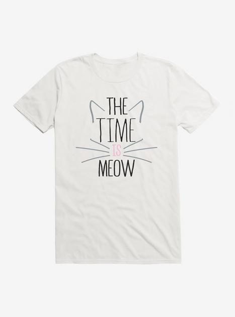 The Time is Meow T-Shirt - WHITE | Hot Topic