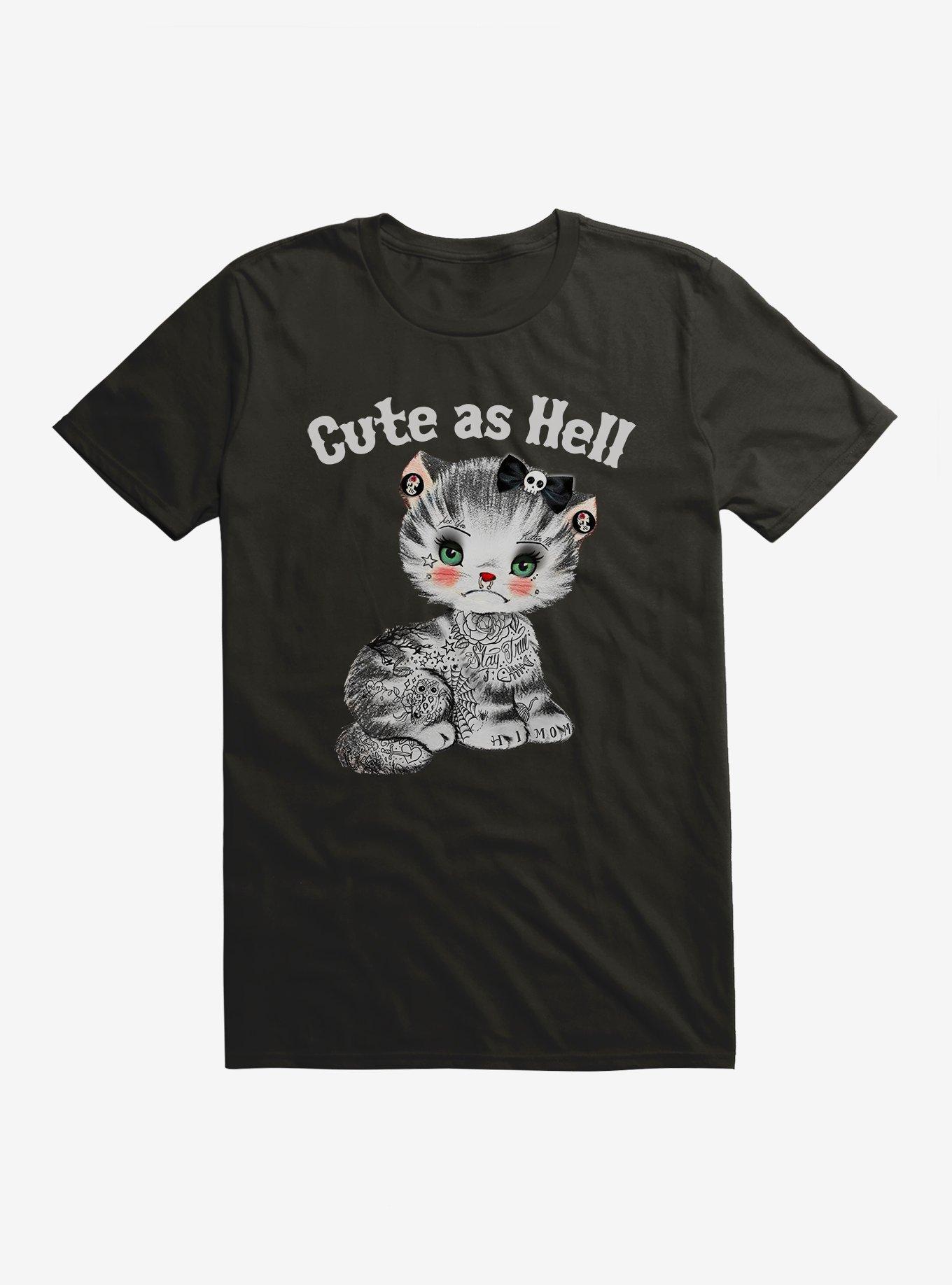Cute As Hell T-Shirt, BLACK, hi-res