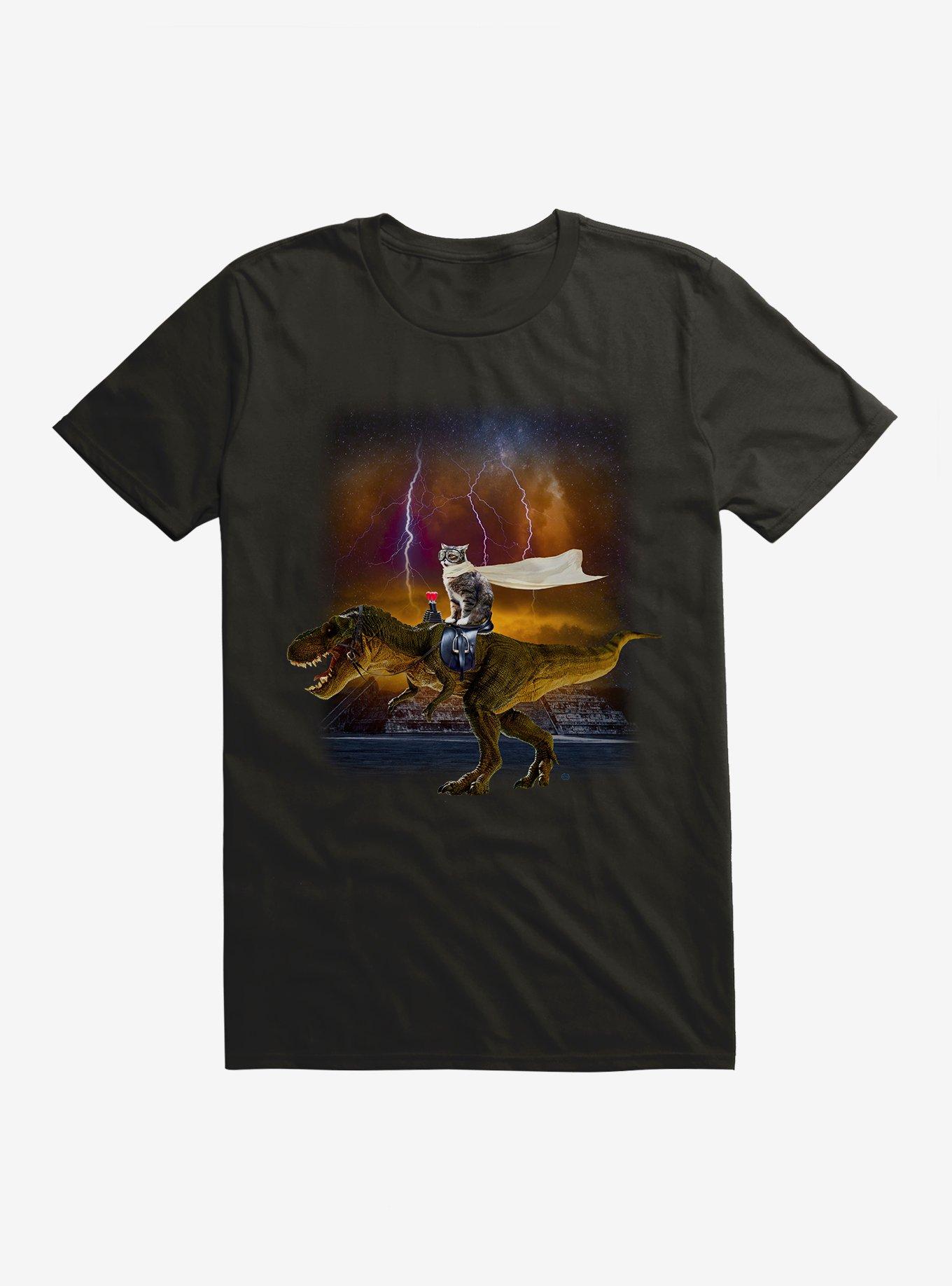 Kitty Rides Trex T-Shirt