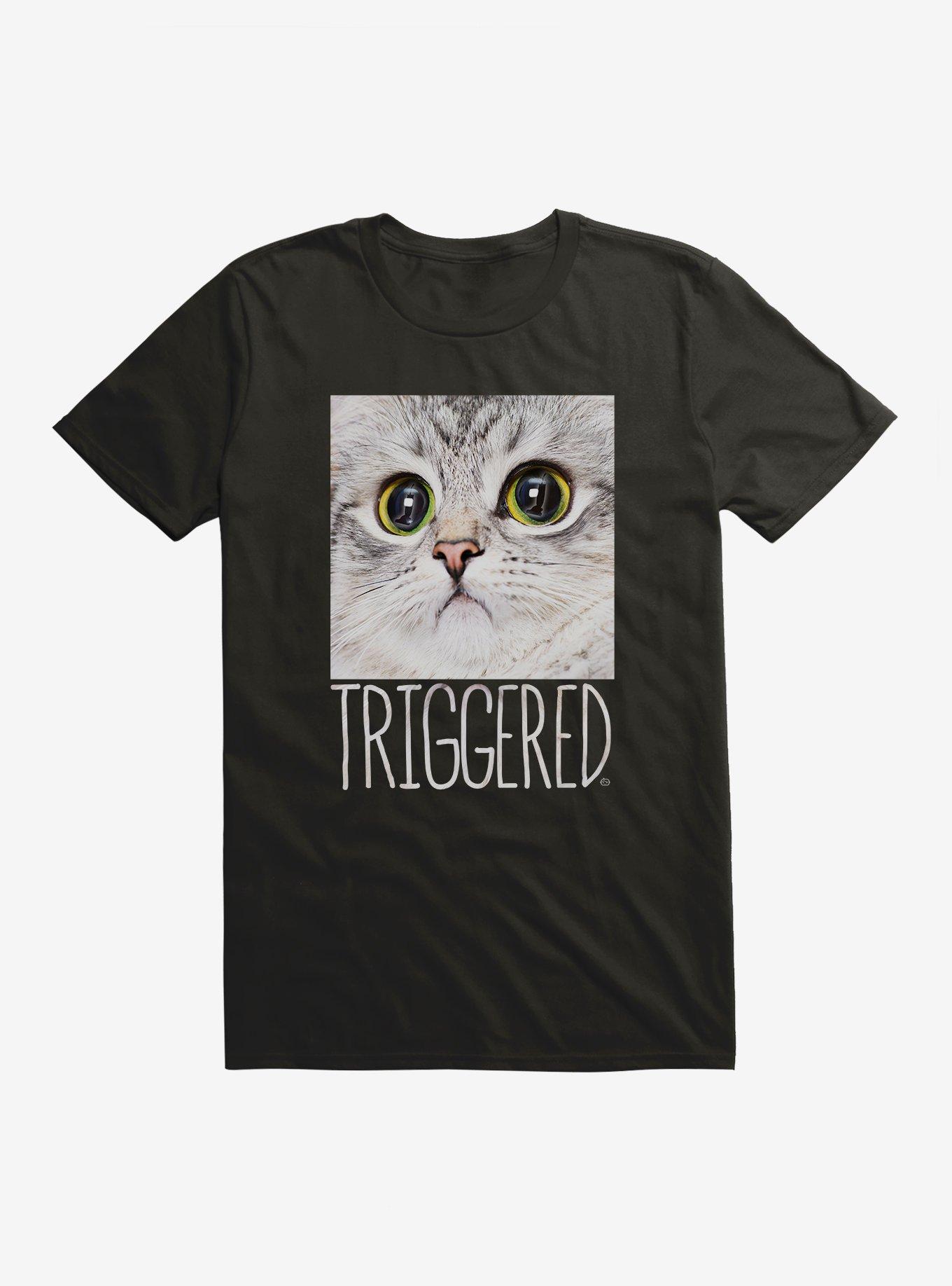 Triggered T-Shirt, BLACK, hi-res