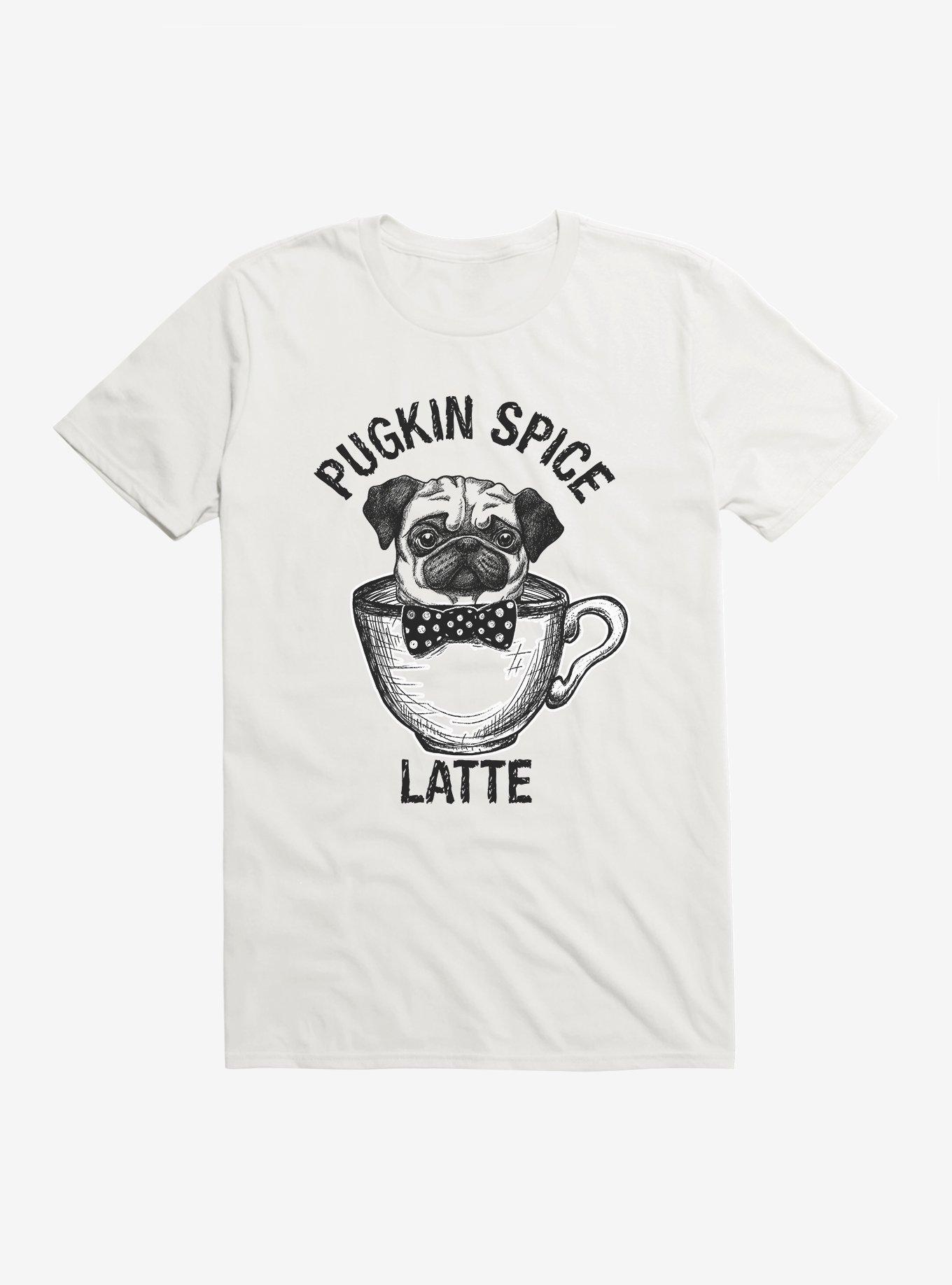Pugkin Spice T-Shirt, WHITE, hi-res
