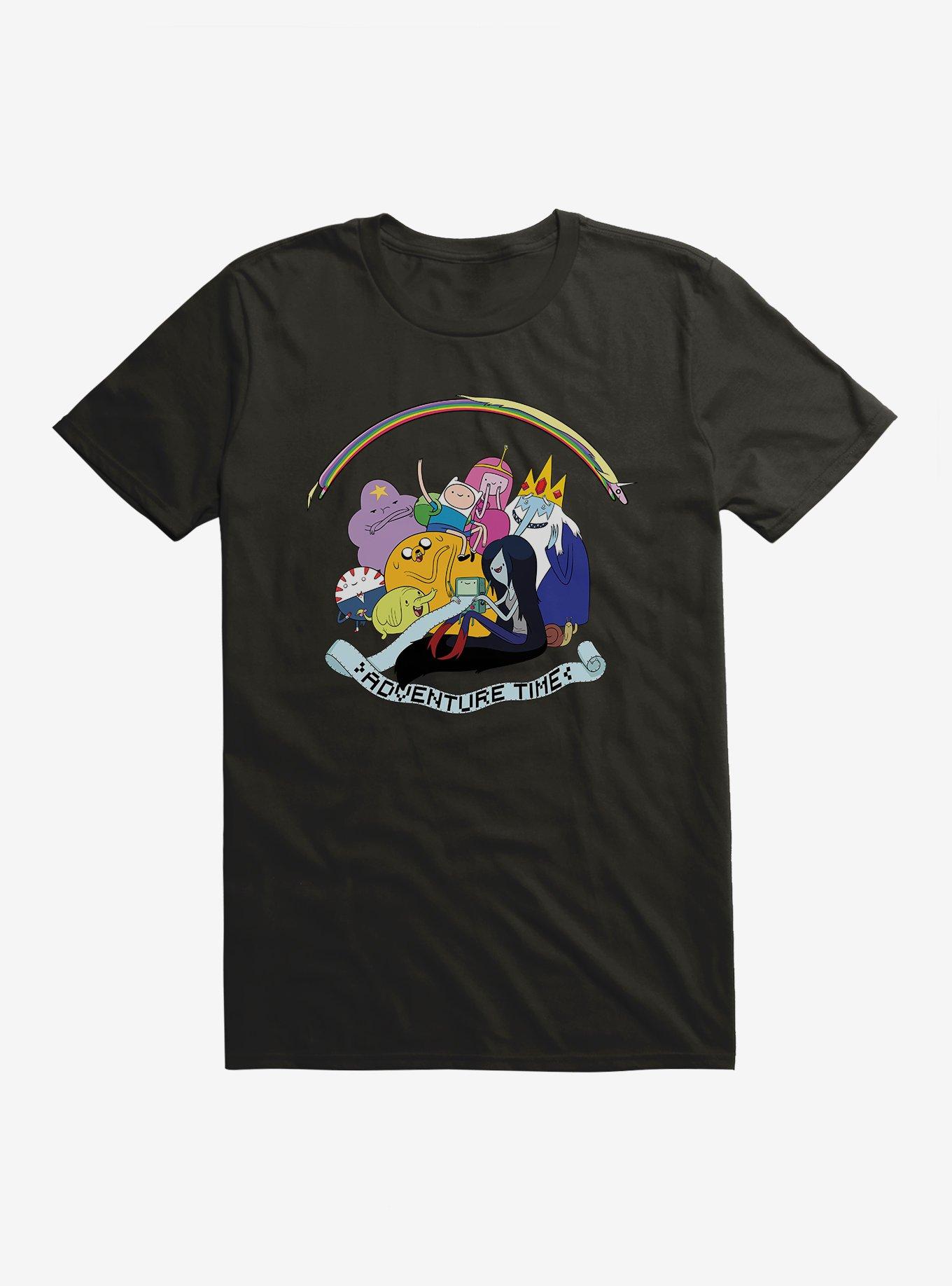 Adventure Time Group Smiling T-Shirt, BLACK, hi-res