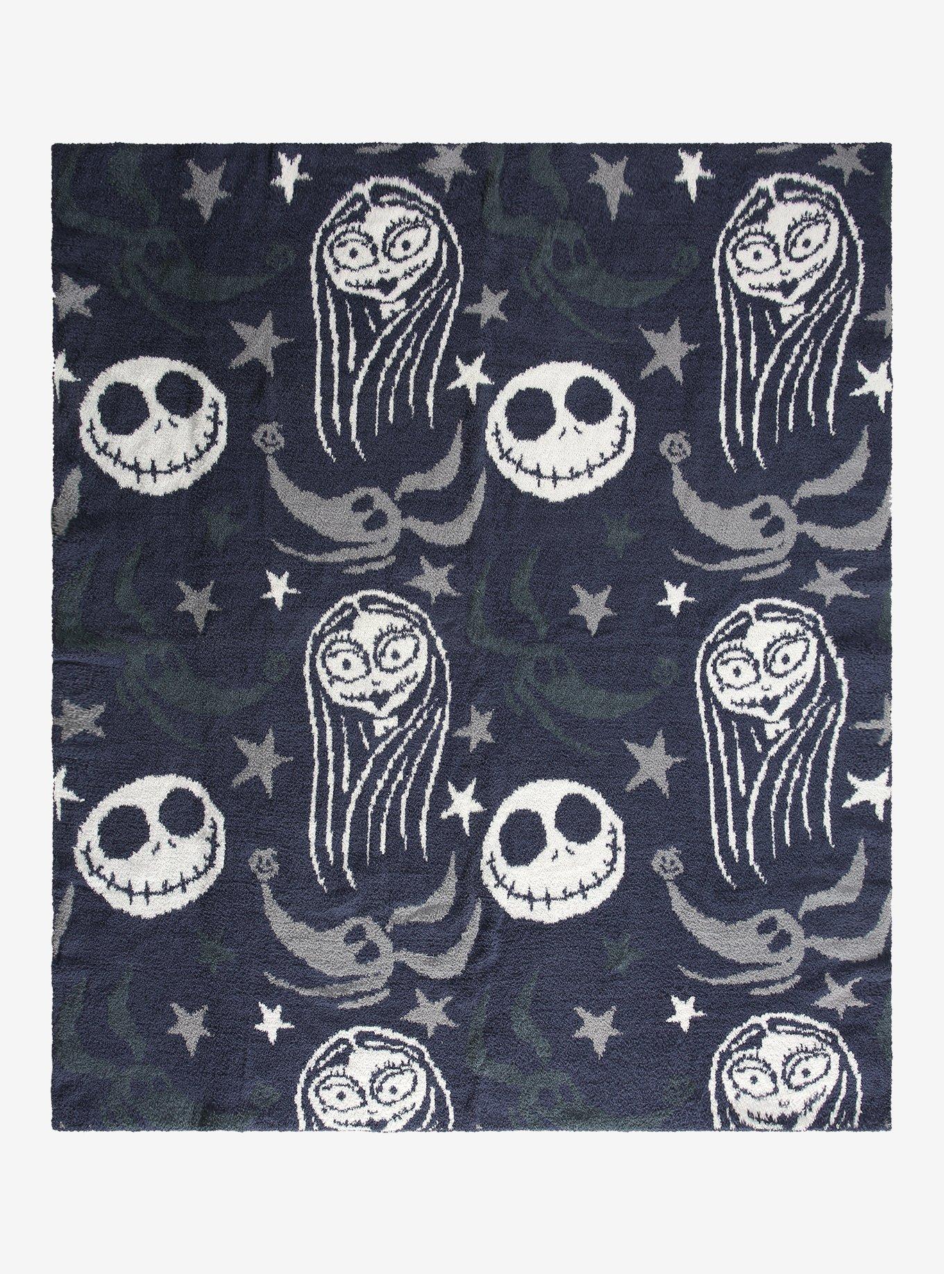 Disney The Nightmare Before Christmas Jack & Sally Allover Print Feather Knit Throw, , hi-res