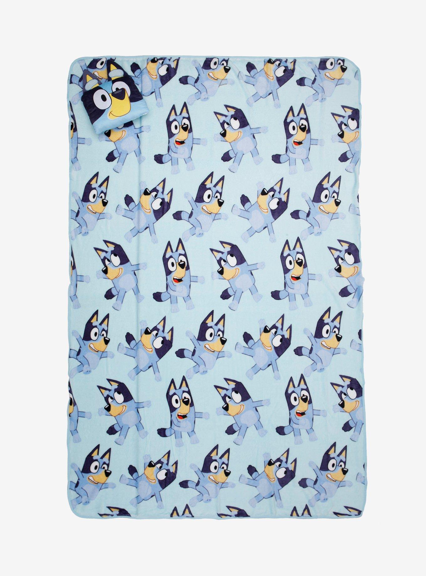 Bluey Allover Print Dancing Bluey Throw Blanket & Pillow, , hi-res