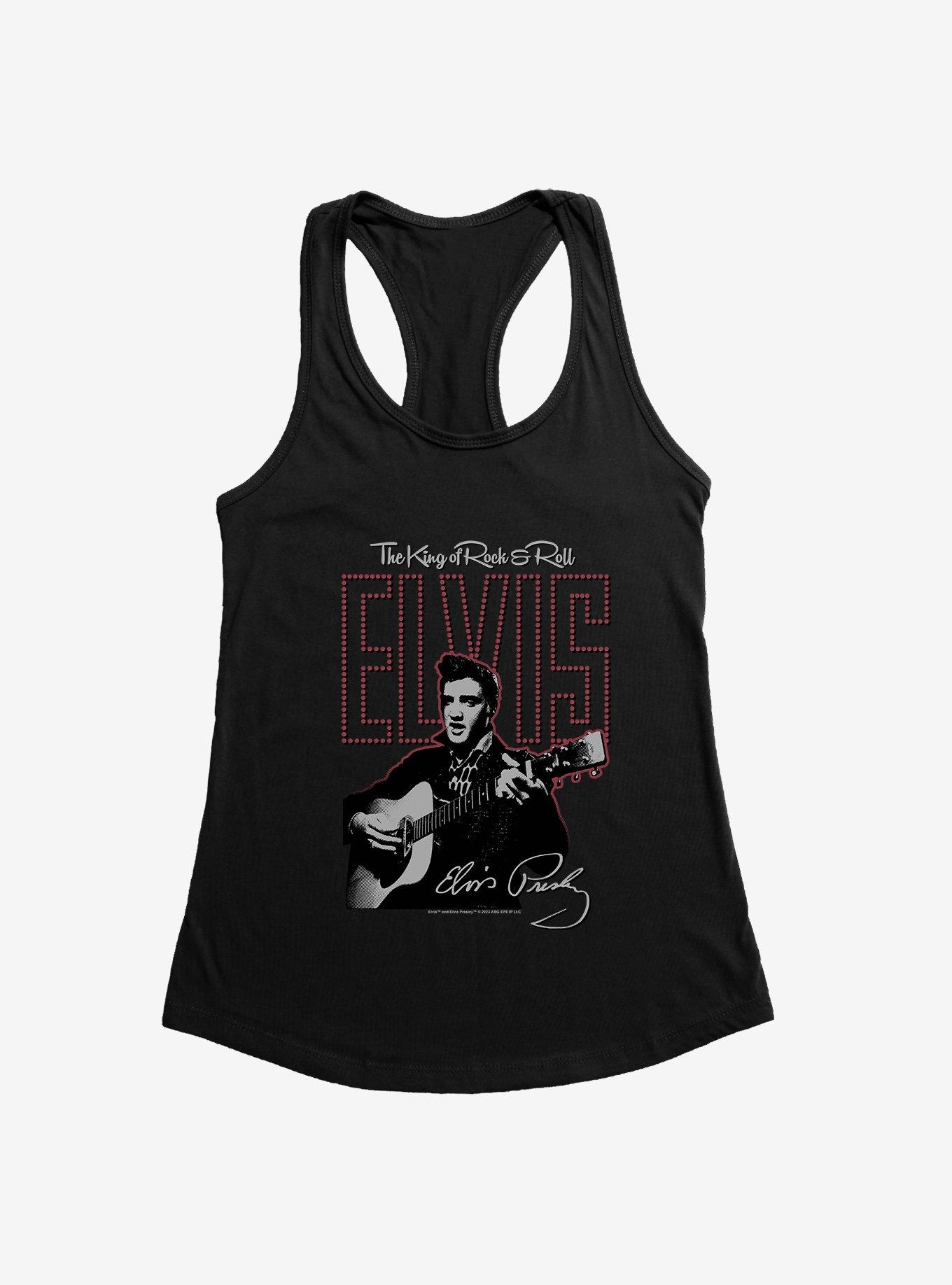 Elvis The King Of Rock & Roll Girls Tank, BLACK, hi-res