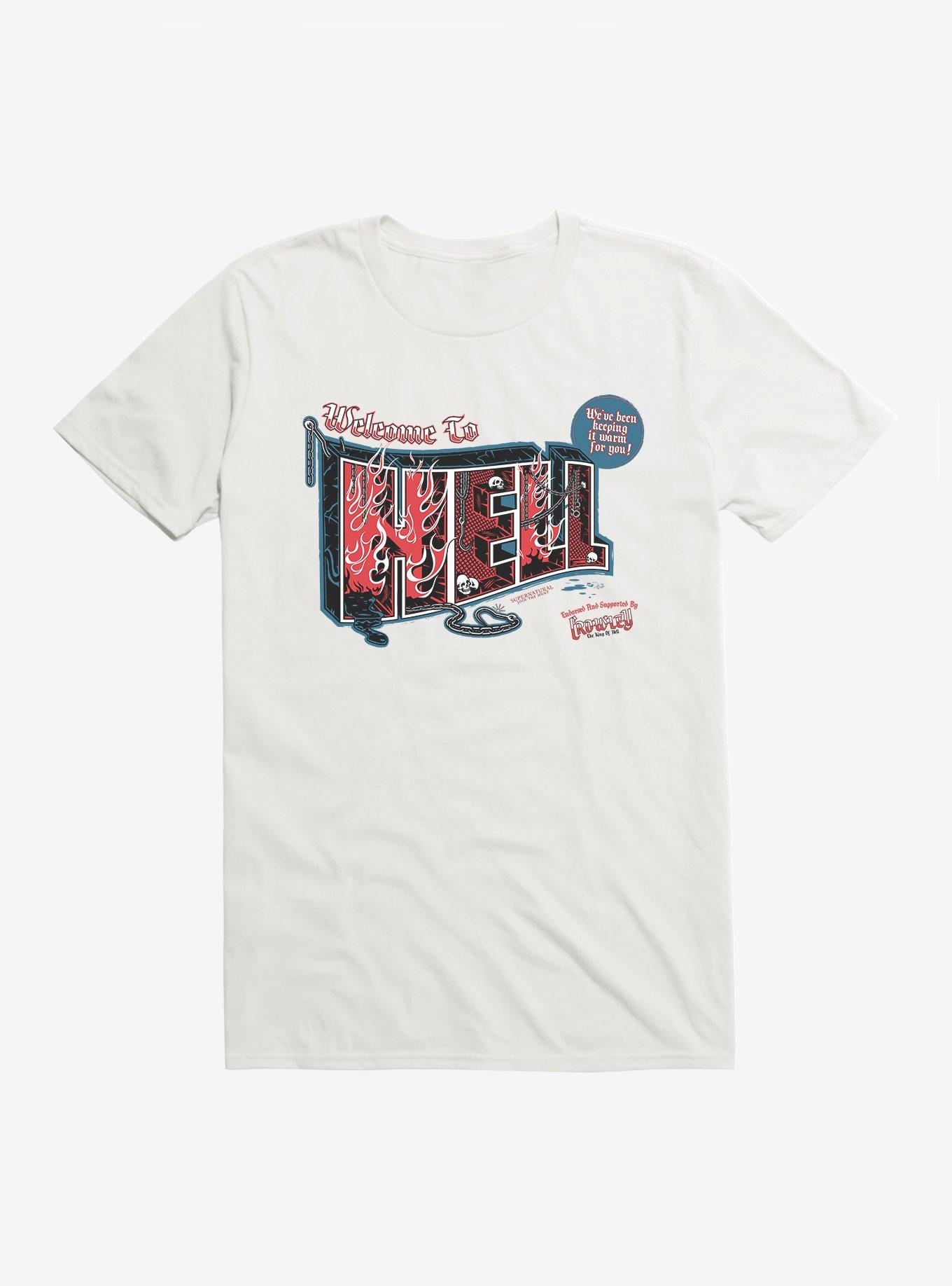 Supernatural Welcome To Hell T-Shirt, WHITE, hi-res