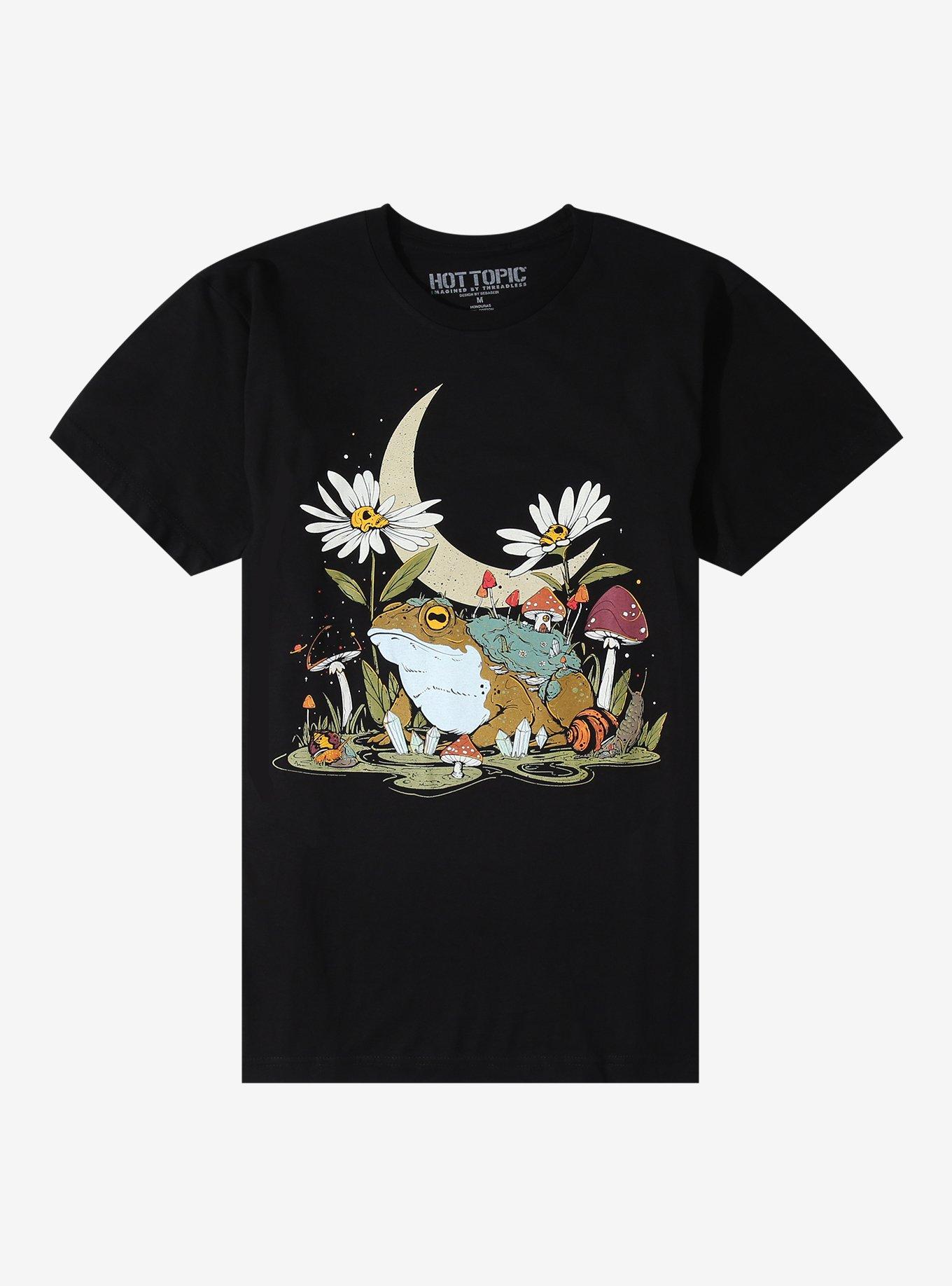Moon Frog T-Shirt By SebaSebi, BLACK, hi-res