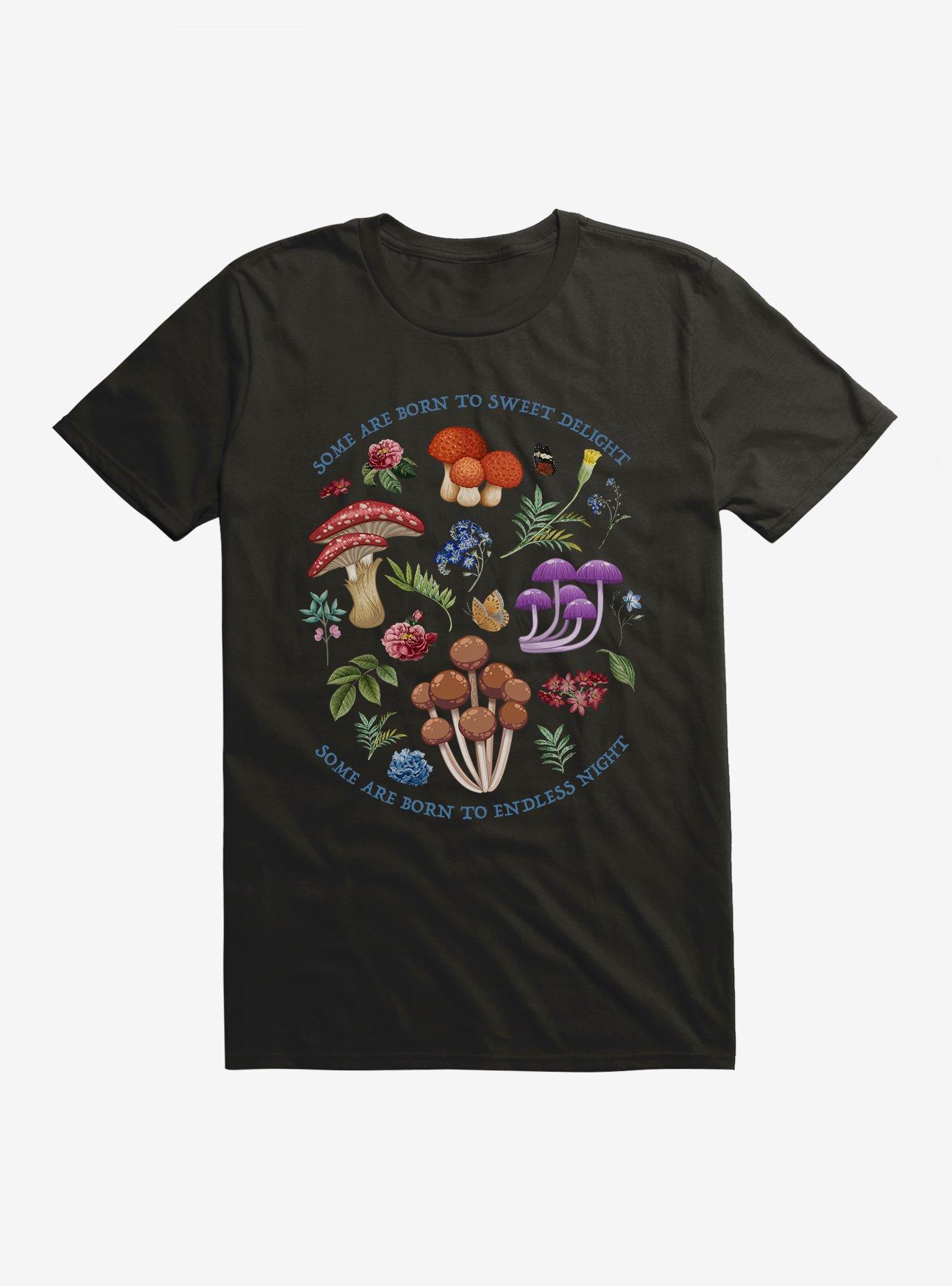 Mushroom Born Sweet T-Shirt, BLACK, hi-res