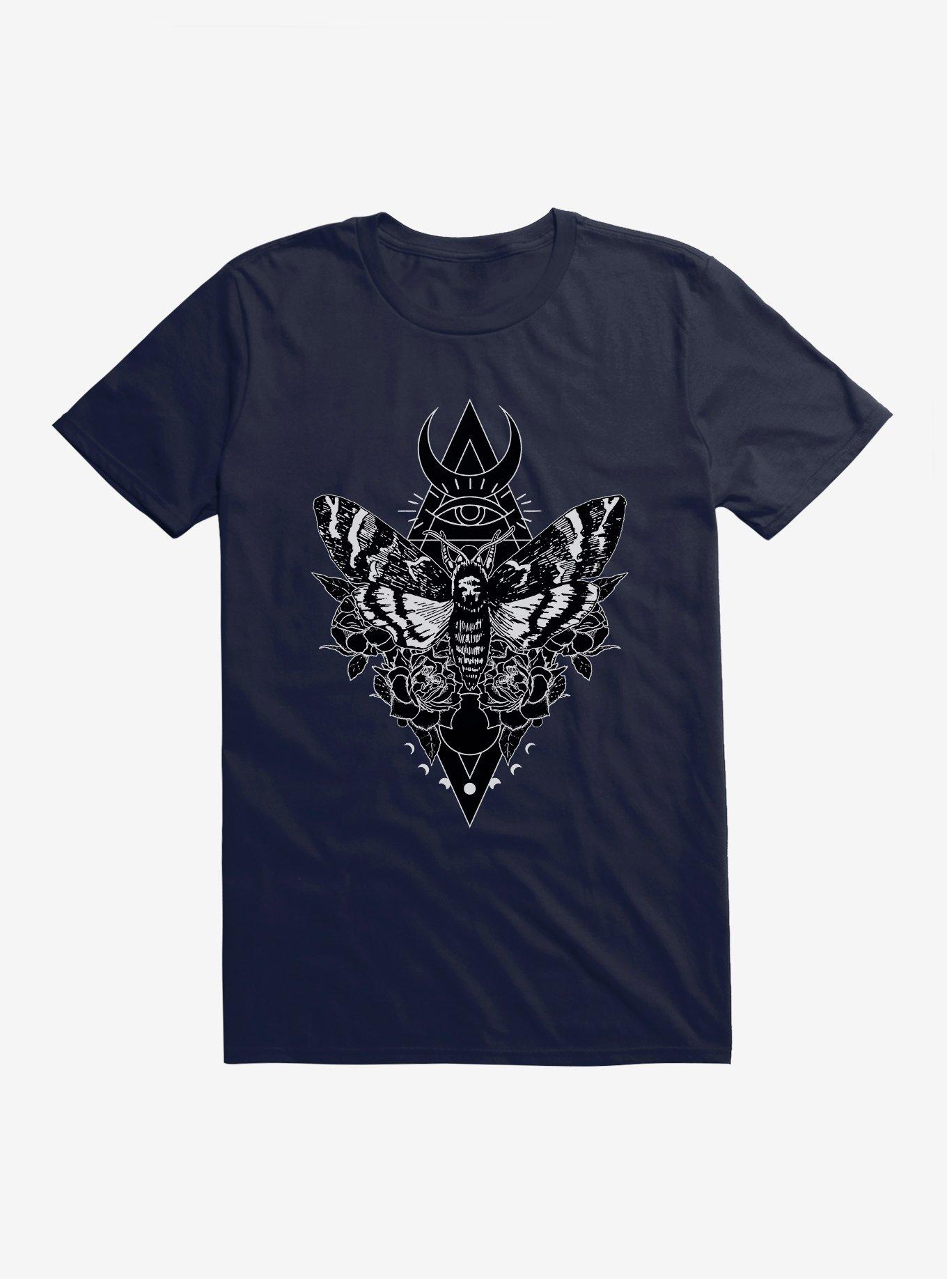 Moth T-Shirt, NAVY, hi-res