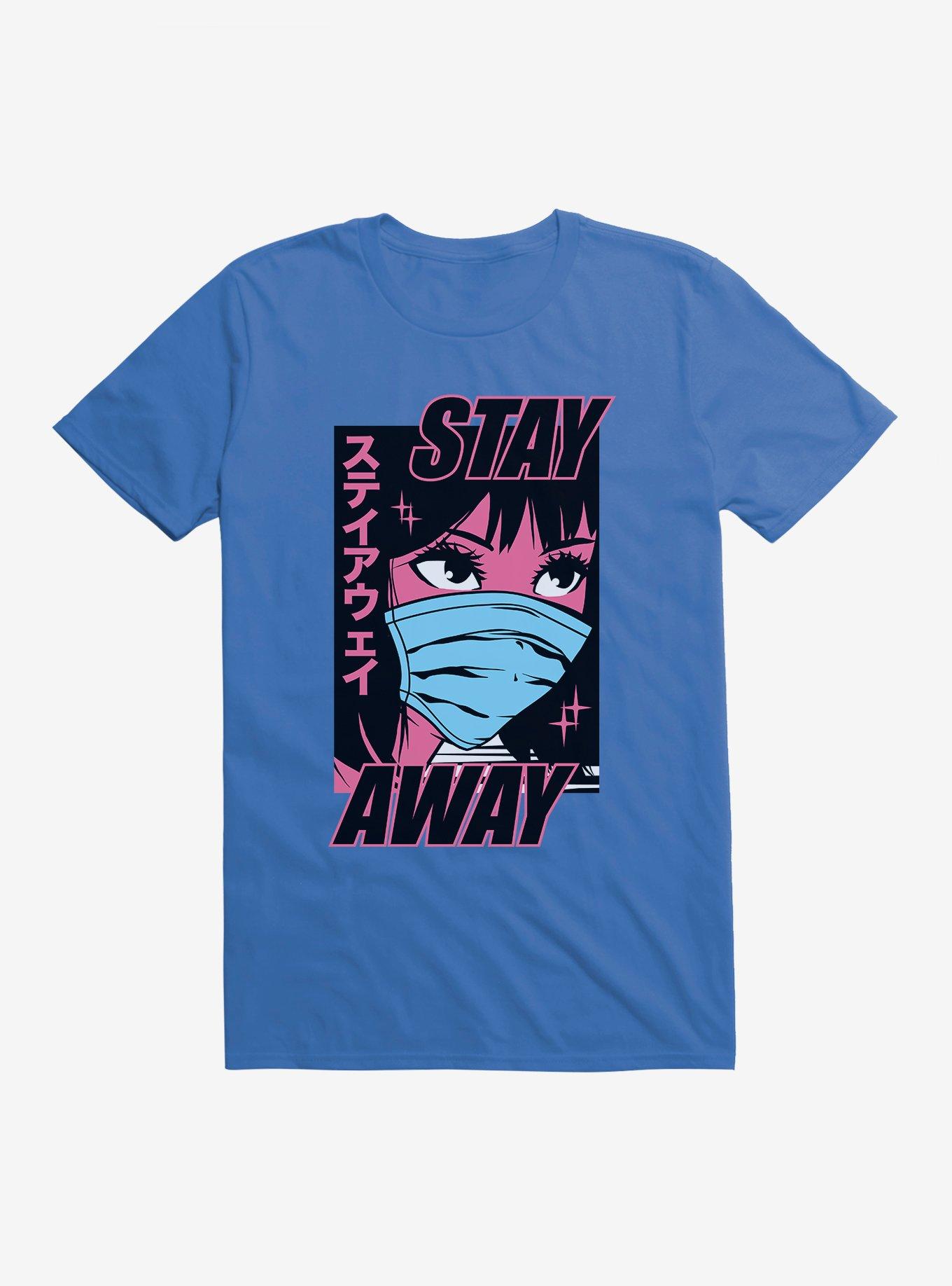 Anime Girl Stay Away T-Shirt, ROYAL, hi-res