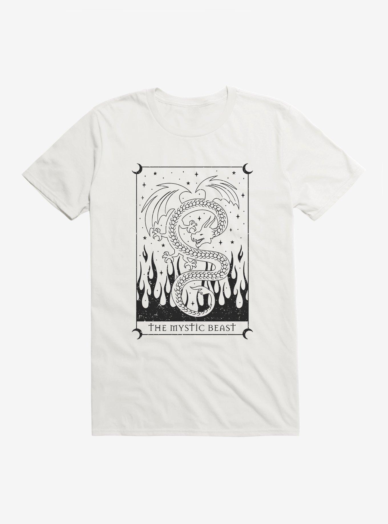 Dragon Tarot Card T-Shirt, WHITE, hi-res