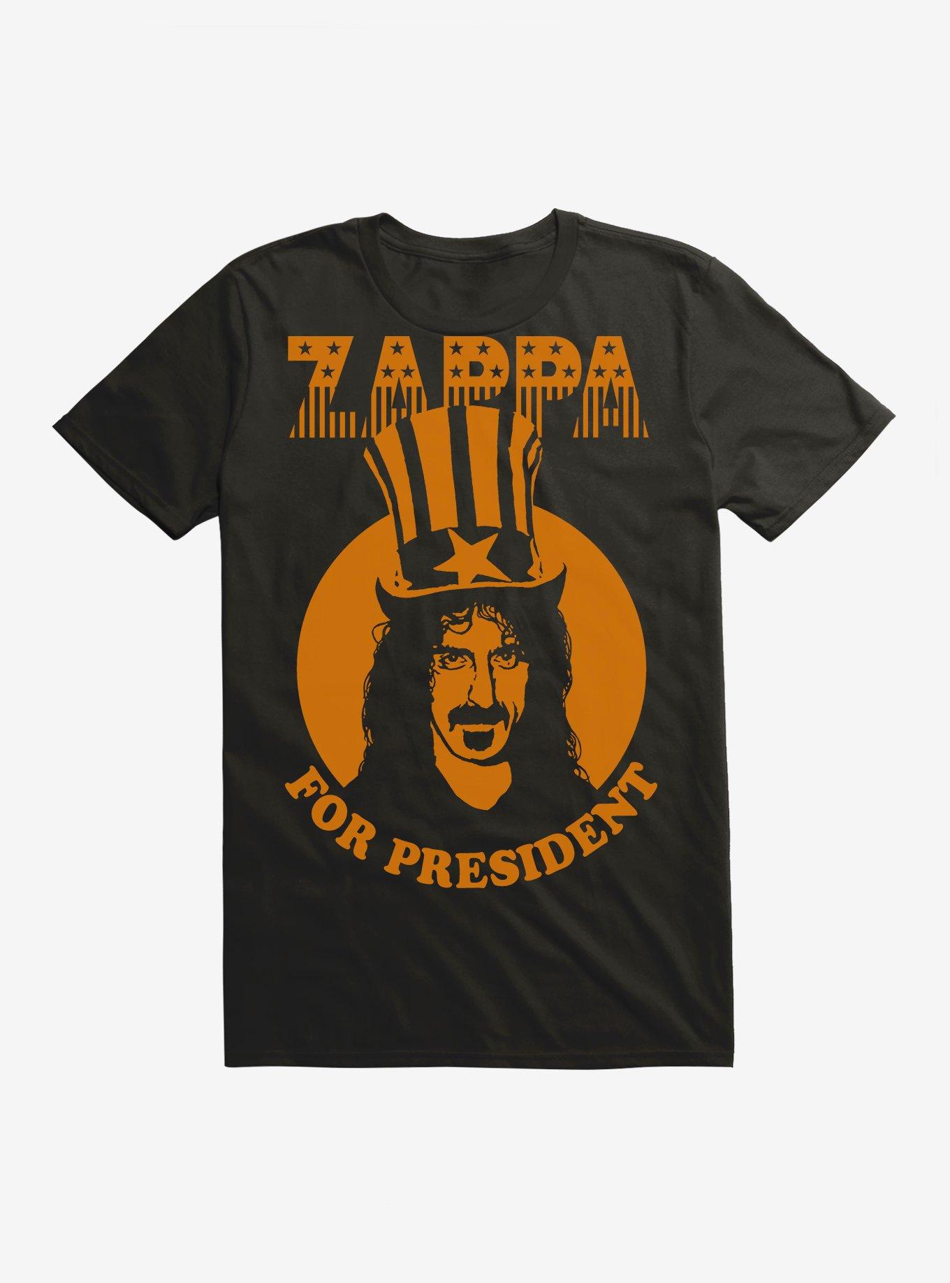 Frank Zappa For President T-Shirt, BLACK, hi-res