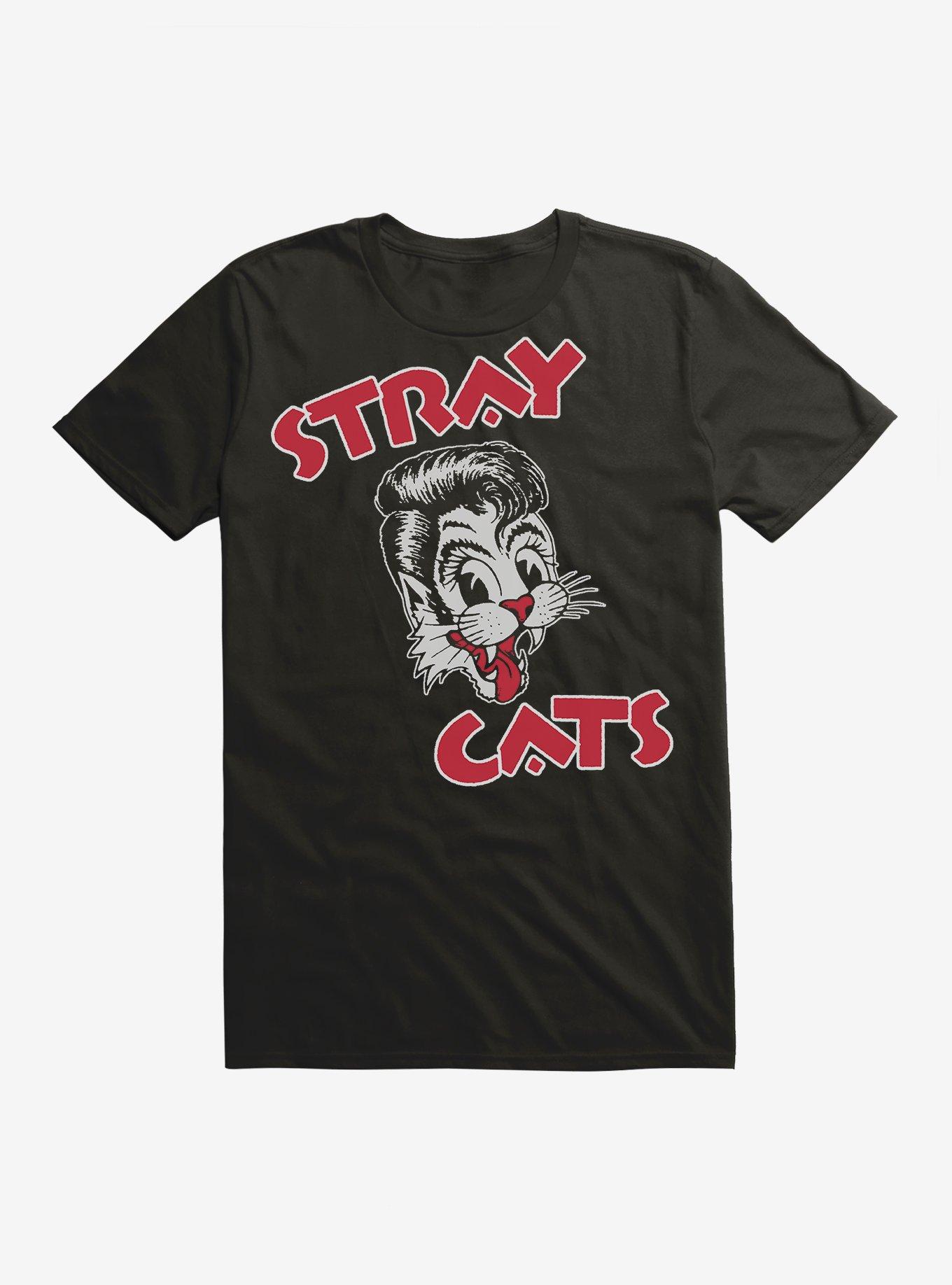 Stray Cats Cat Head Logo T-Shirt, , hi-res