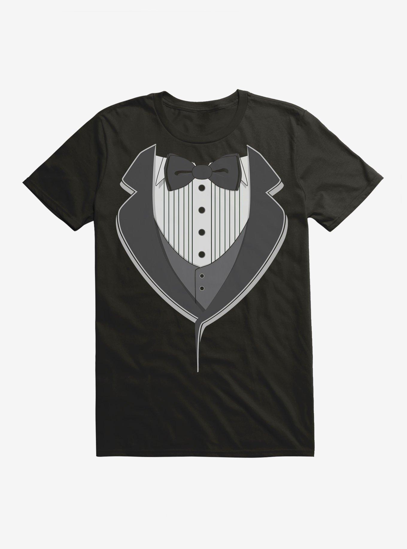 Black Tuxedo T-Shirt, BLACK, hi-res