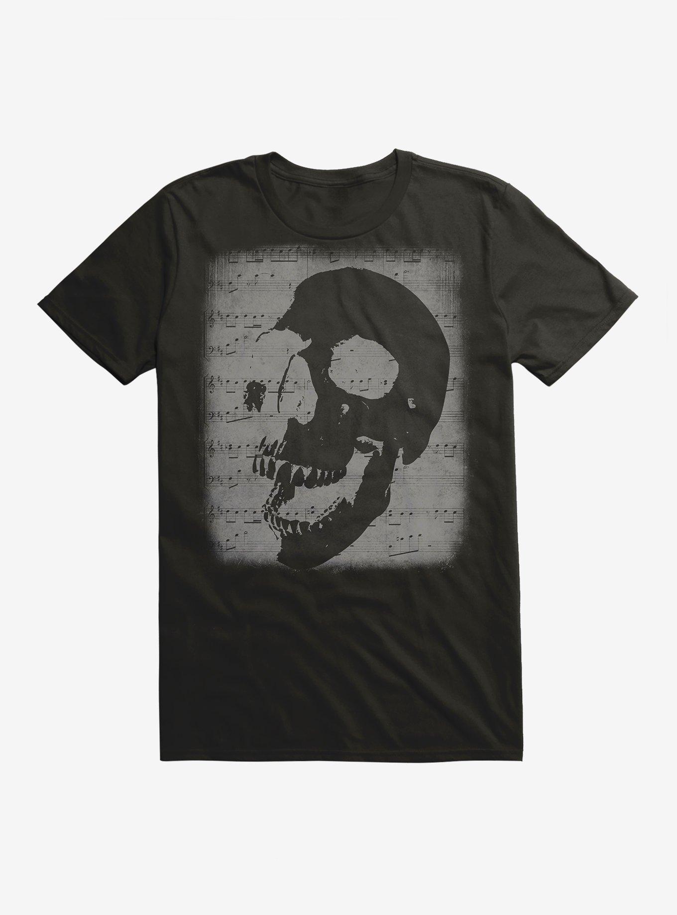 Skull Music Sheet T-Shirt, , hi-res