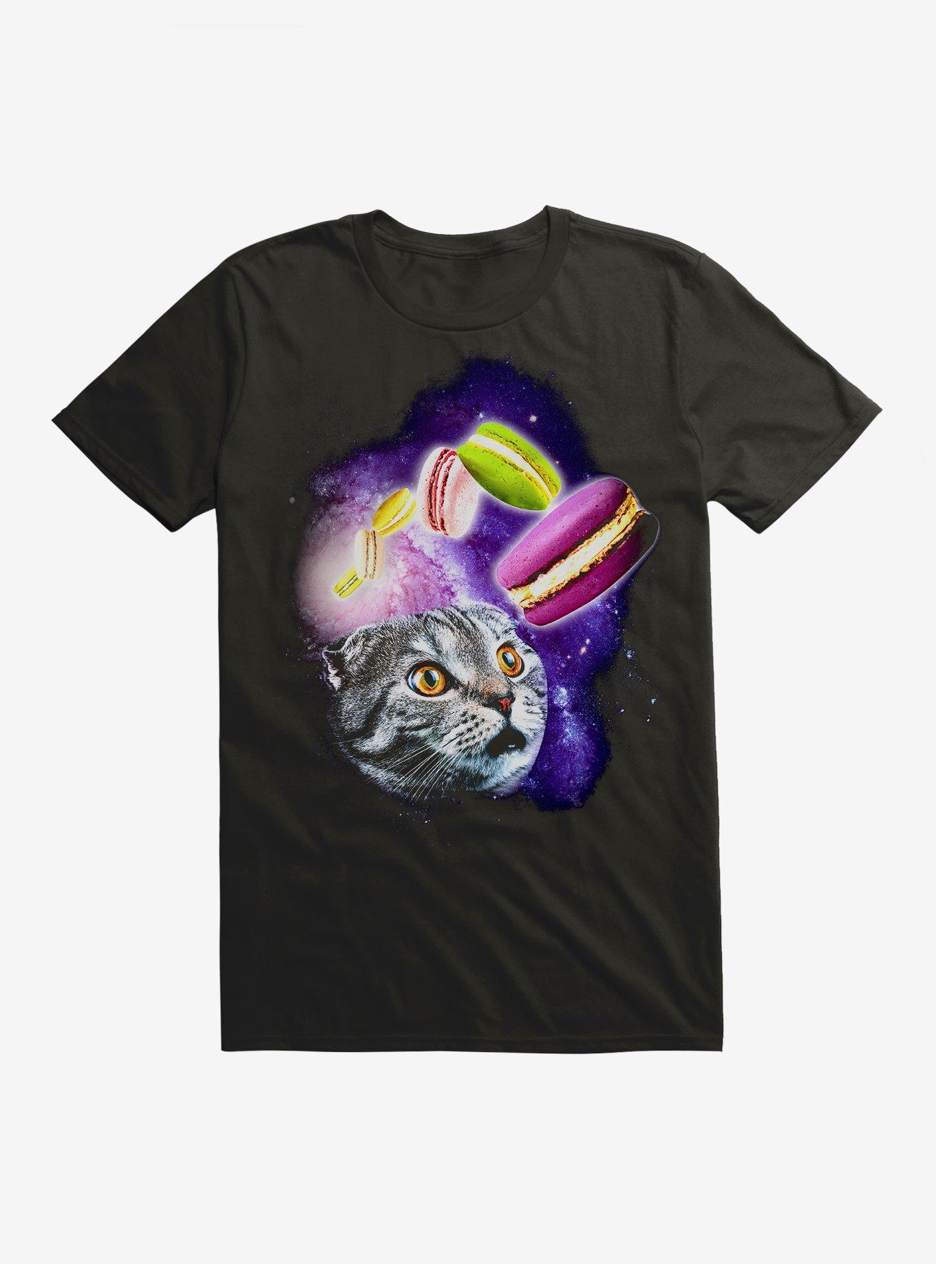 Cat & Macarons Galaxy T-Shirt, , hi-res