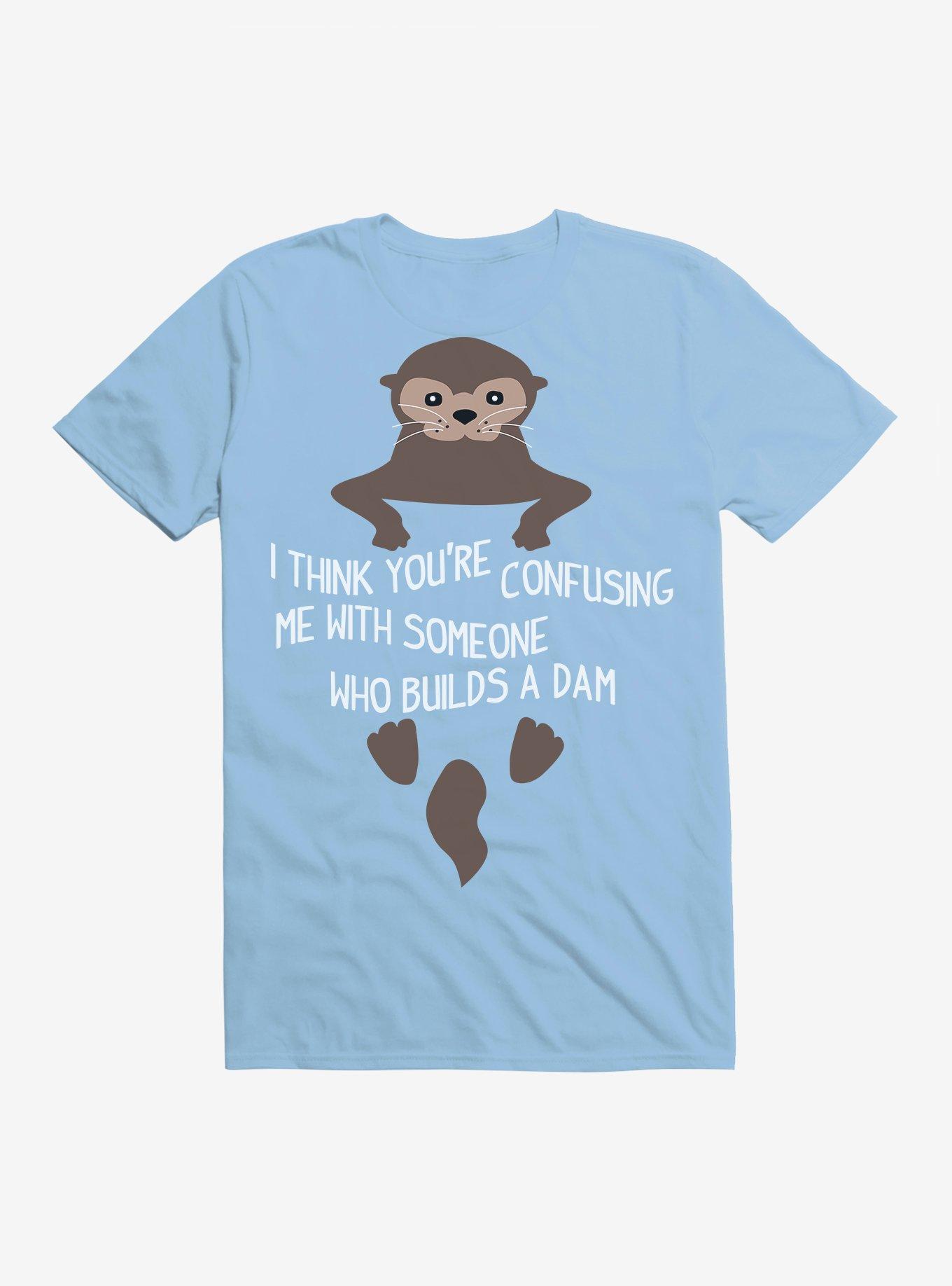 Build A Dam Otter T-Shirt, LIGHT BLUE, hi-res