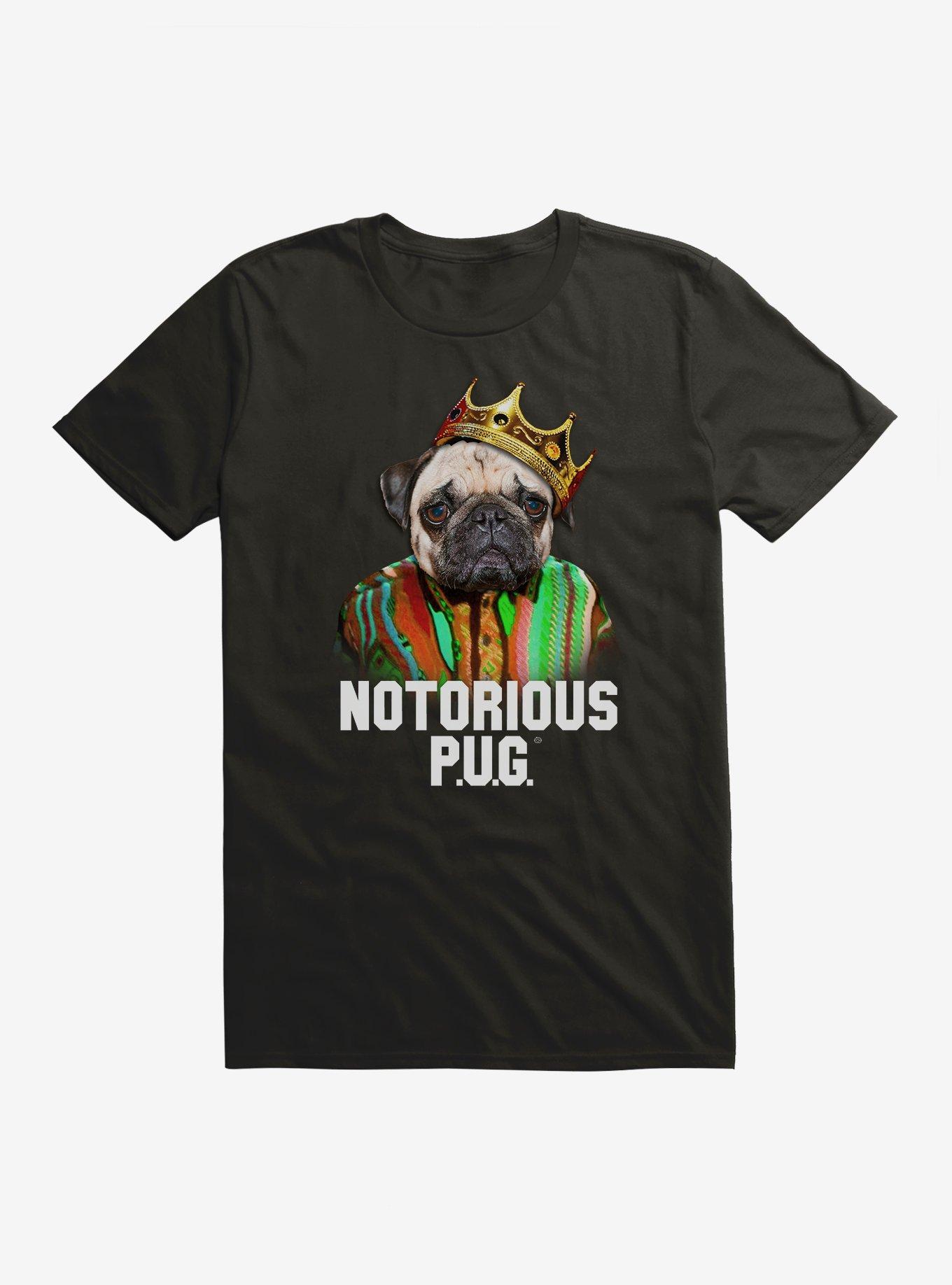 Notorious Pug AF T-Shirt, BLACK, hi-res