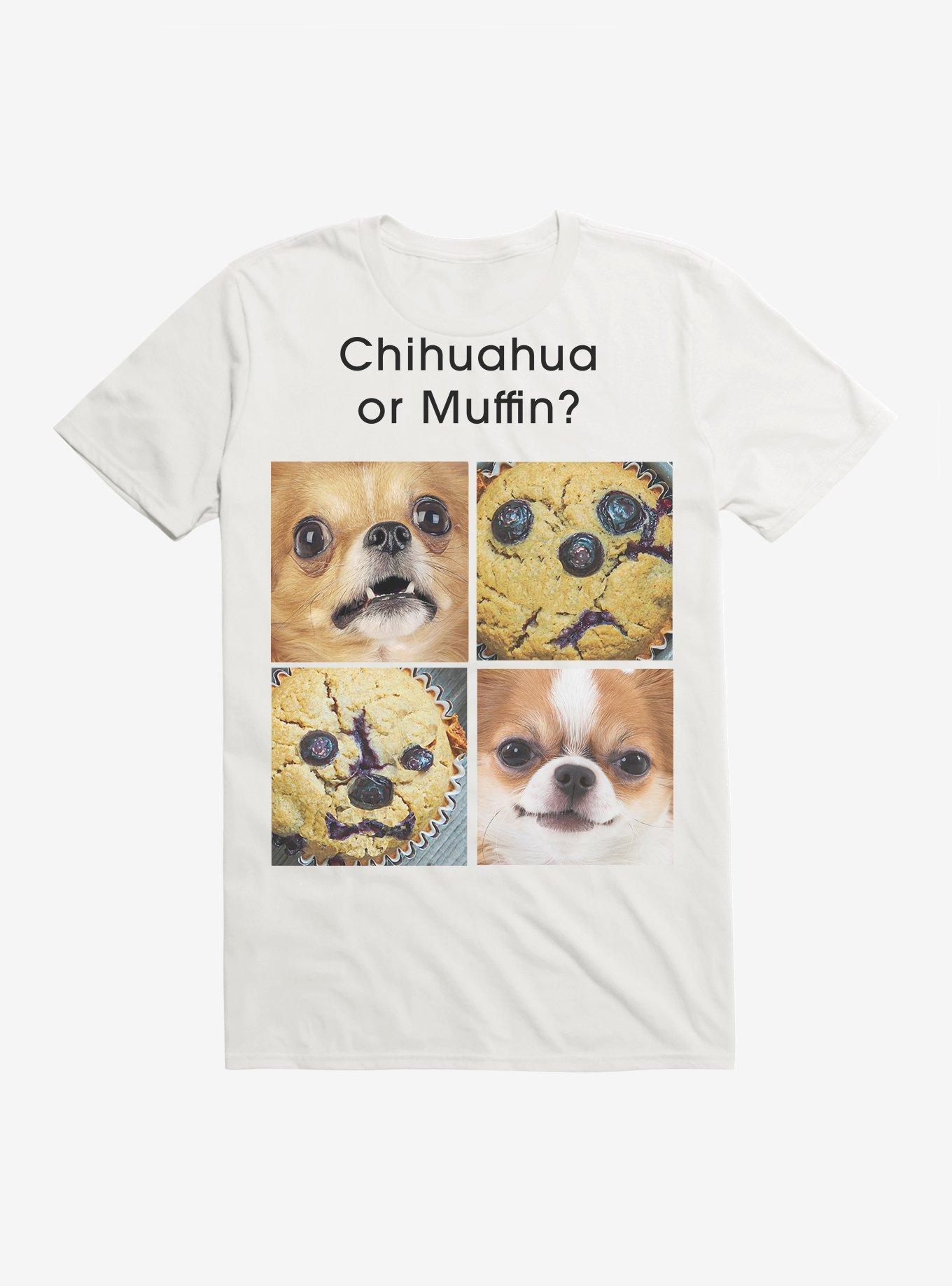 Chihuahua Or Muffin T-Shirt, WHITE, hi-res