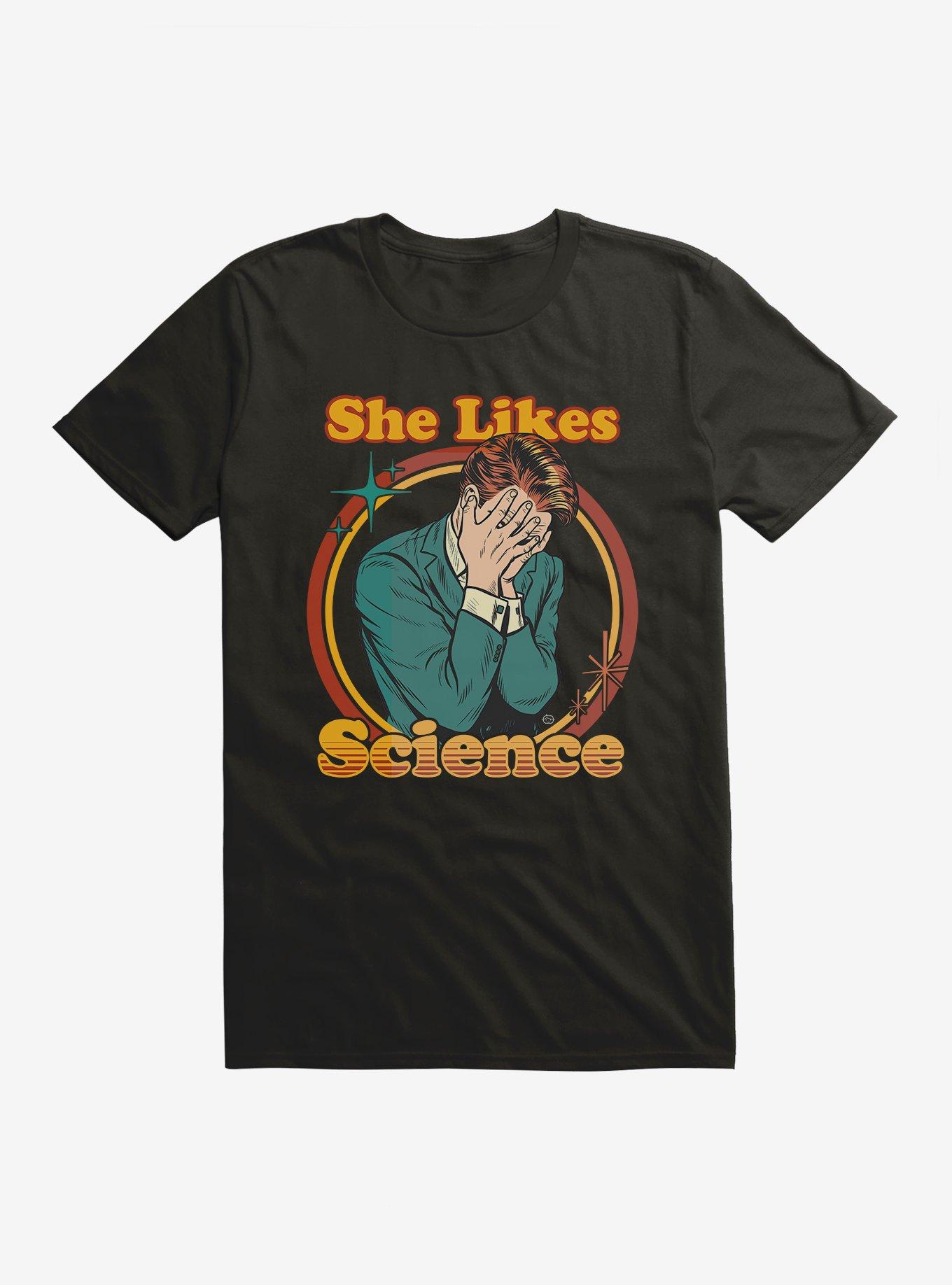 She Likes Science T-Shirt, BLACK, hi-res