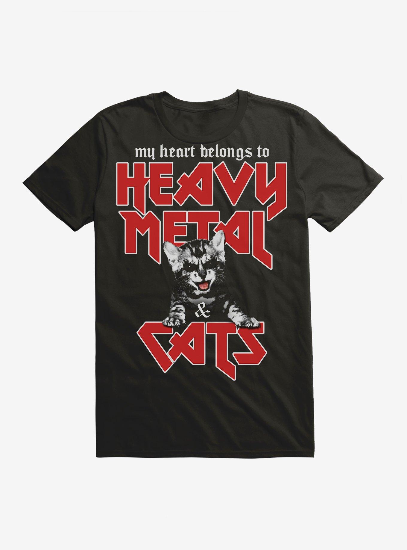 Heavy Metal Cats T-Shirt, BLACK, hi-res