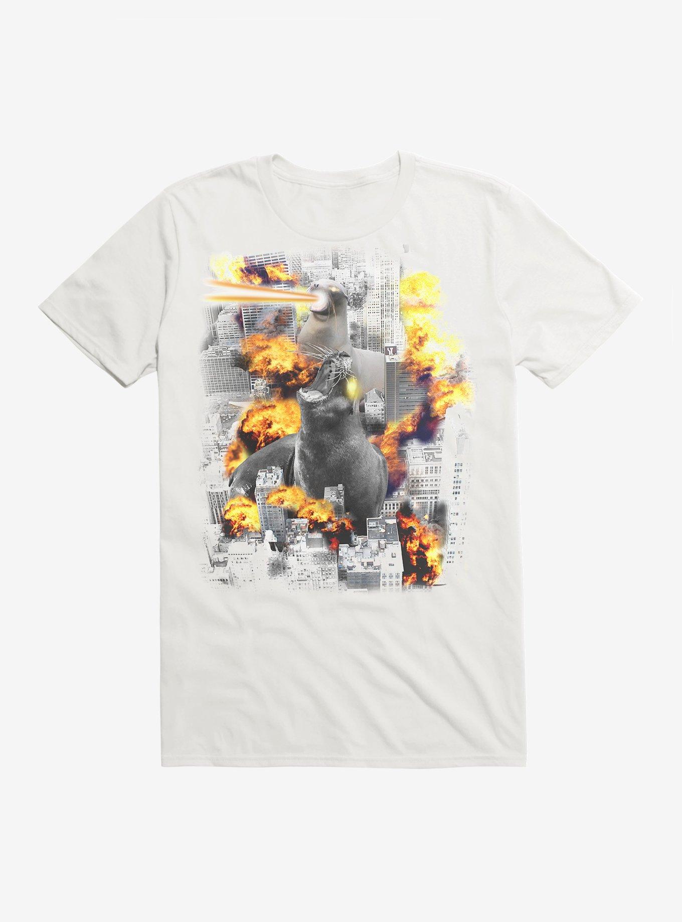 Seal Fires T-Shirt, WHITE, hi-res