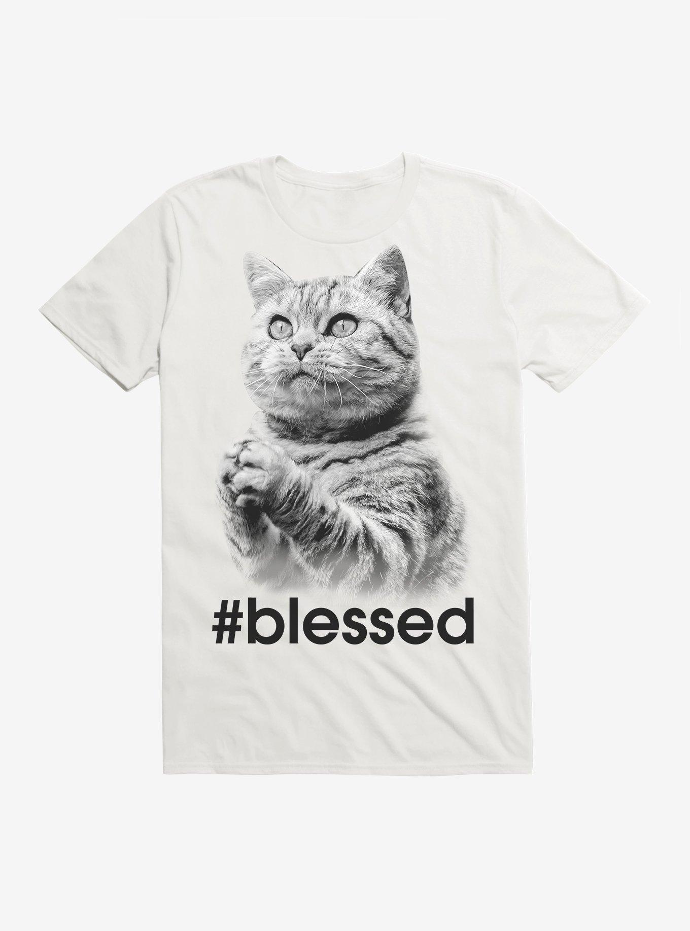 Hashtag Blessed Cat T-Shirt, , hi-res