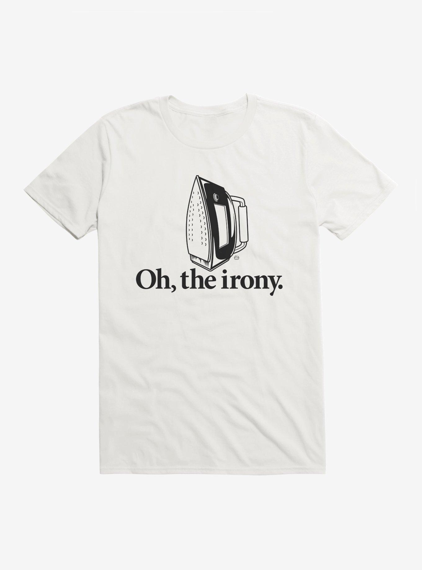 Oh the Irony T-Shirt, WHITE, hi-res