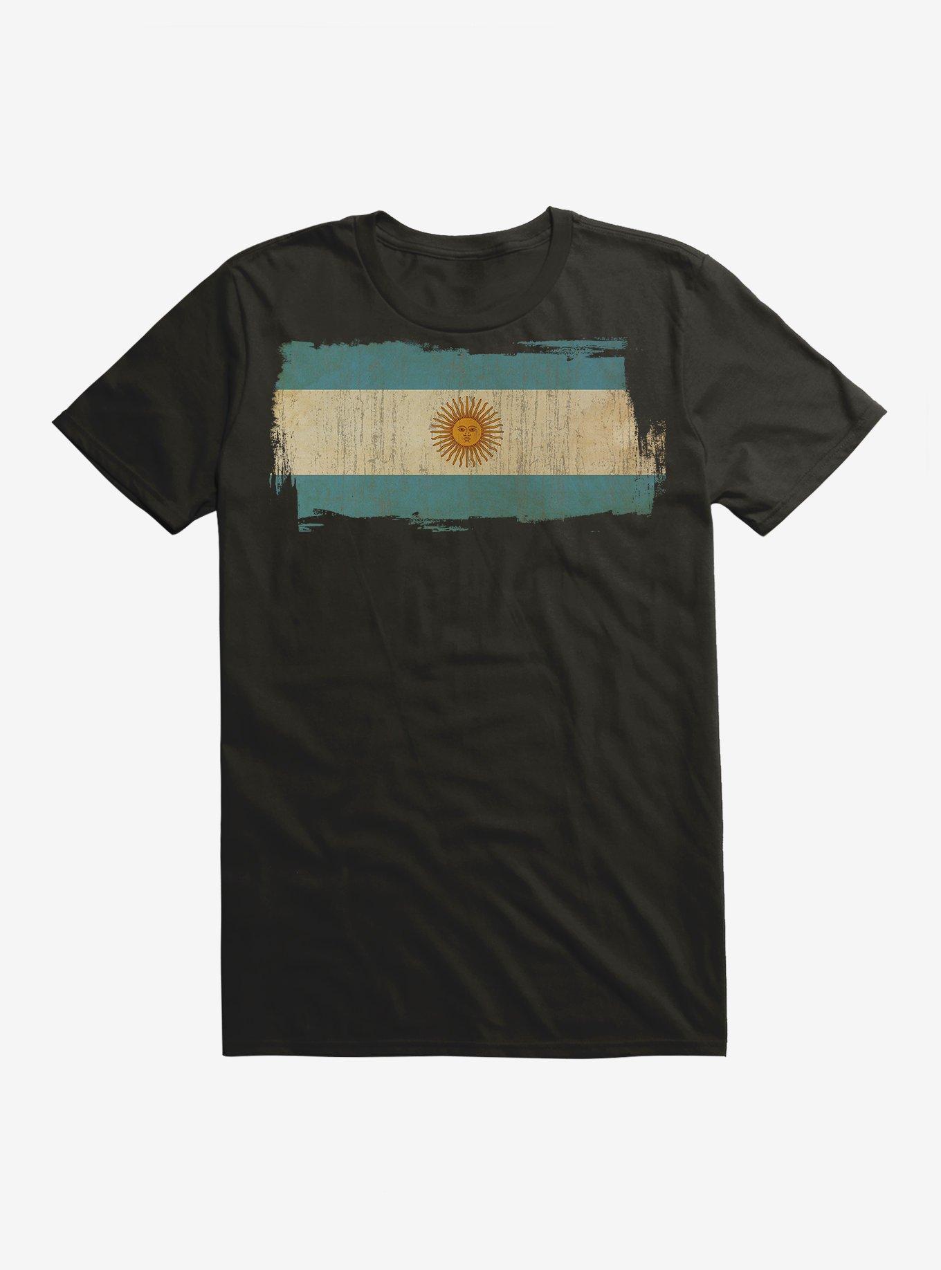 Flag of Argentina T-Shirt, BLACK, hi-res