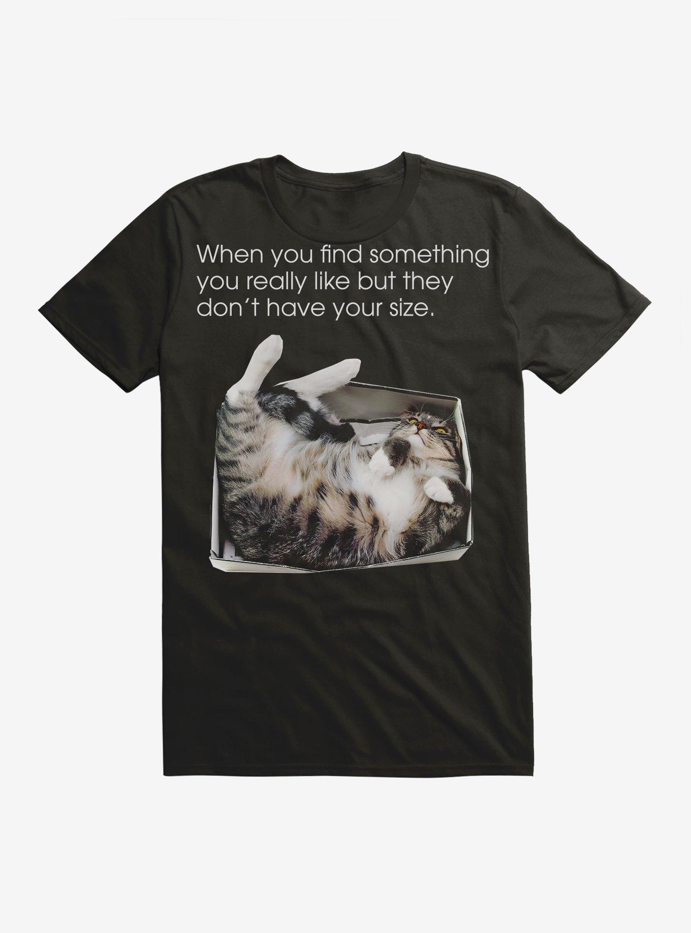 Don't Have Your Size Cat T-Shirt, BLACK, hi-res