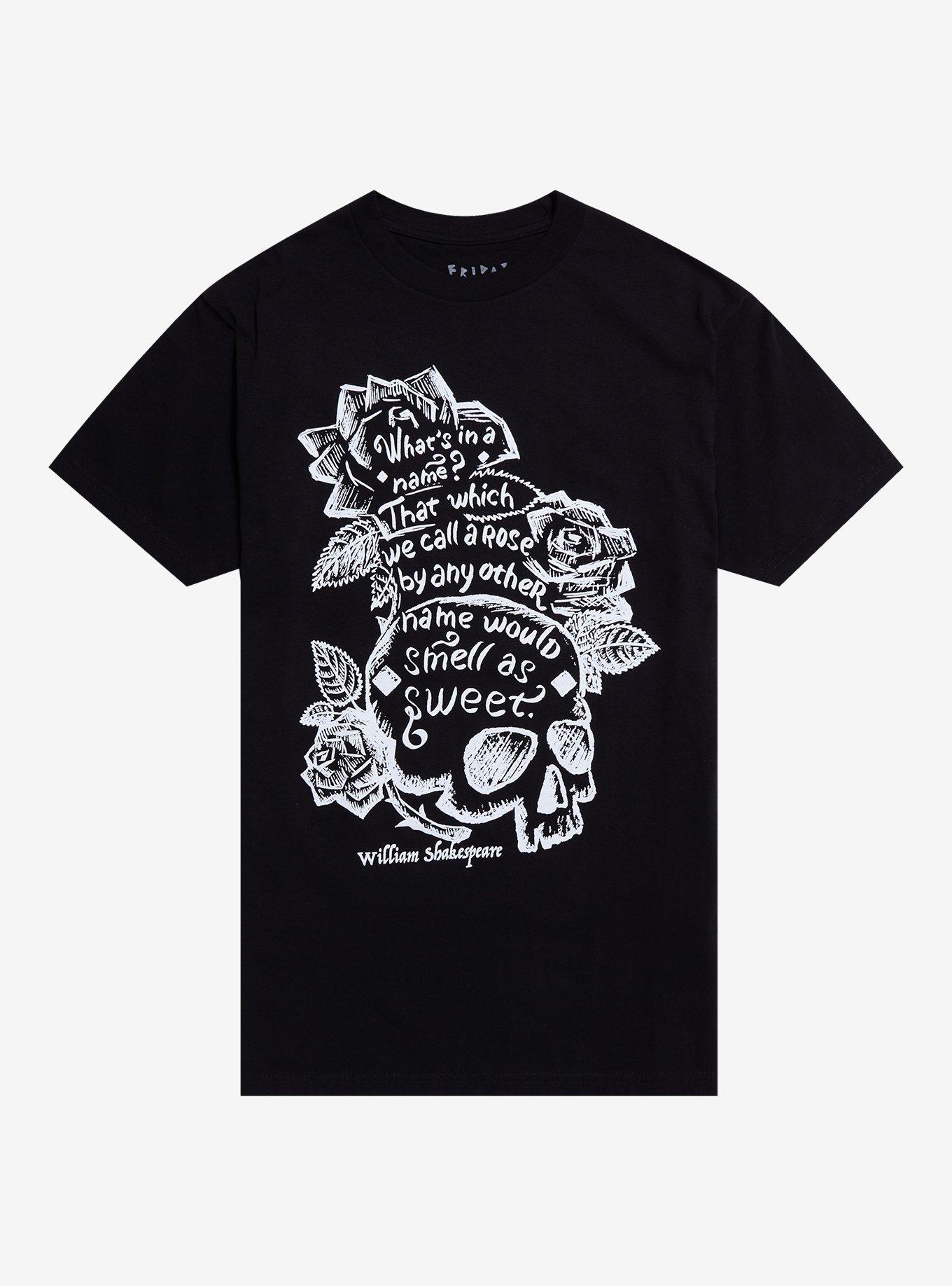 William Shakespeare Romeo & Juliet Quote T-Shirt By Friday Jr.