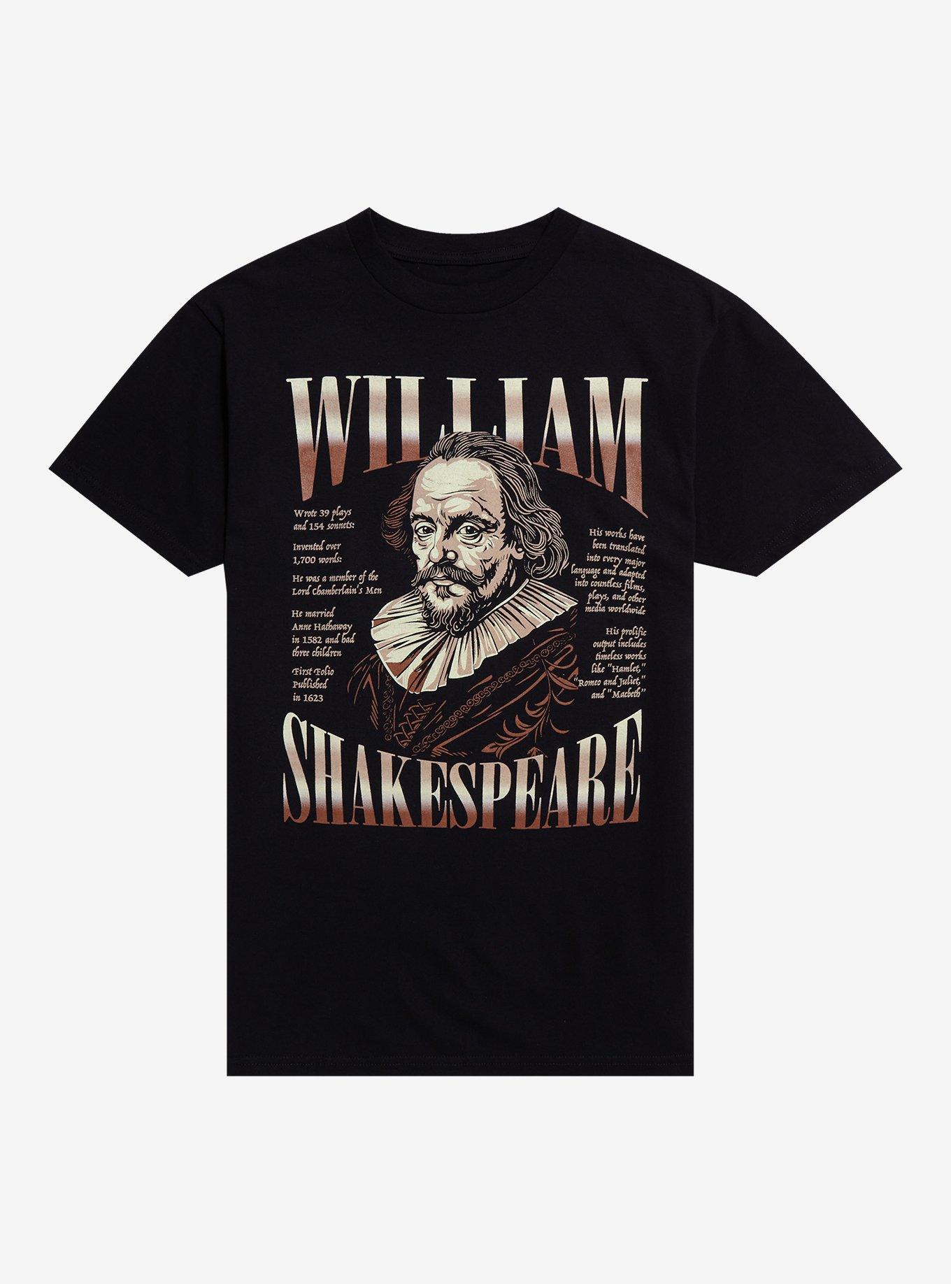 William Shakespeare Facts T-Shirt By Friday Jr.