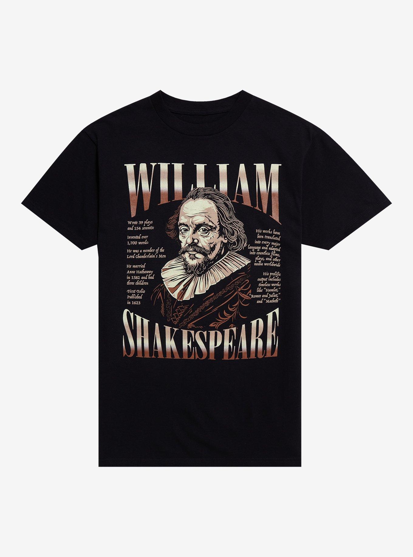William Shakespeare Facts T-Shirt By Friday Jr., , hi-res
