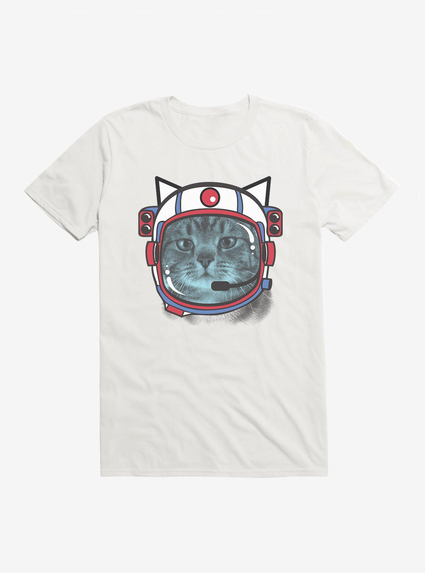 Space Cat T-Shirt, WHITE, hi-res