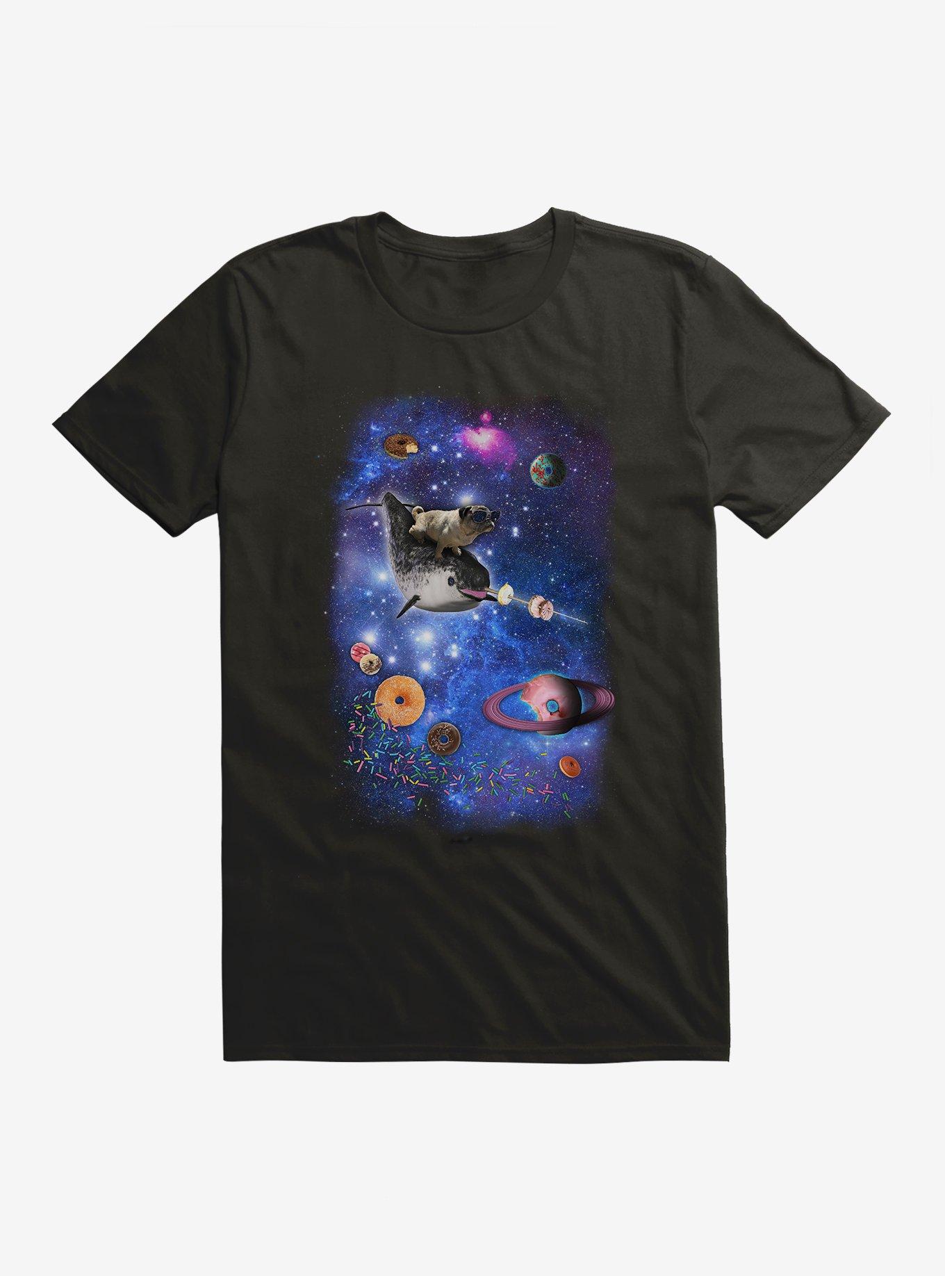 Pug and Narwhal in Space T-Shirt, , hi-res