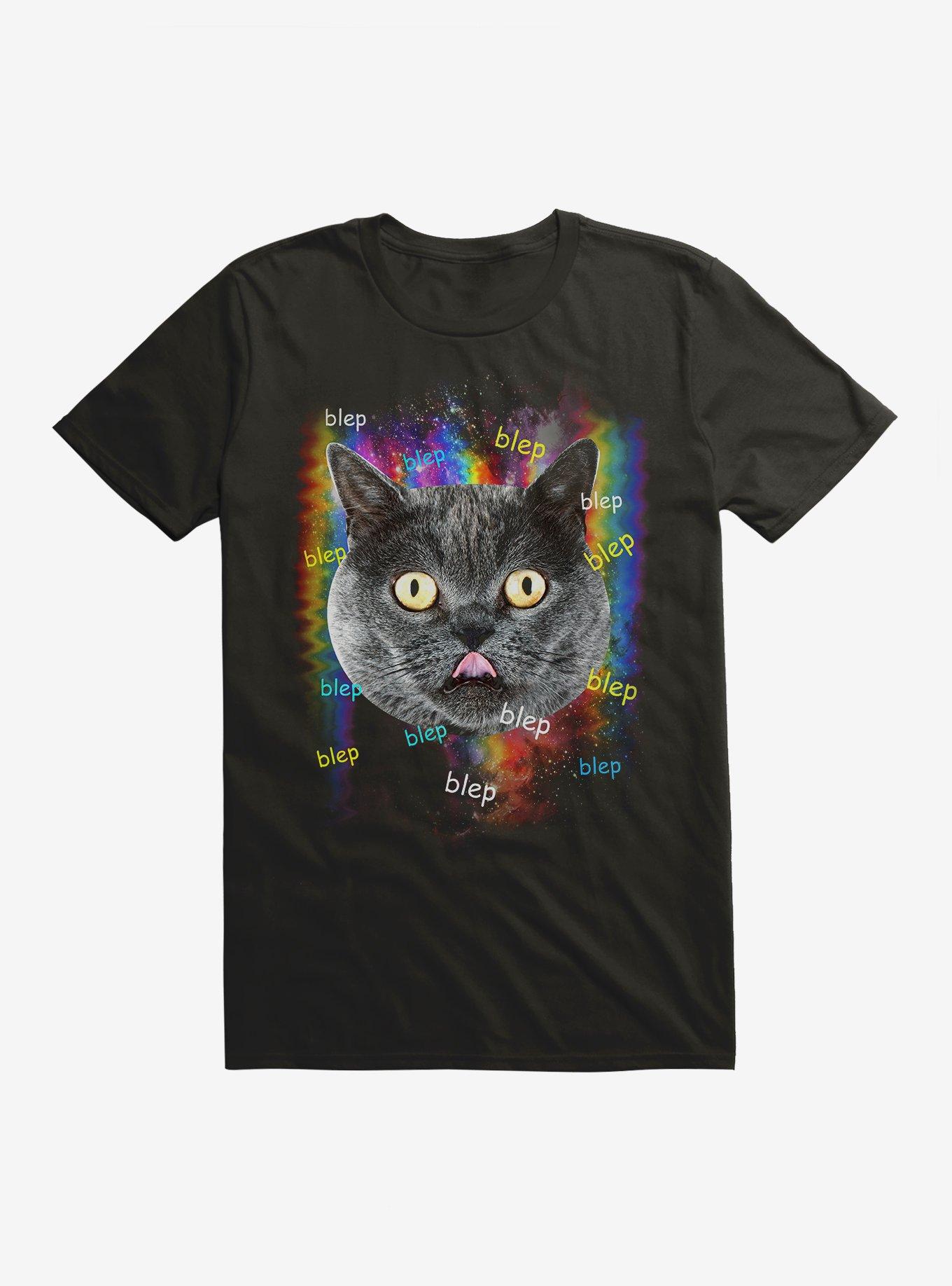 Blep Blep Cat T-Shirt, BLACK, hi-res