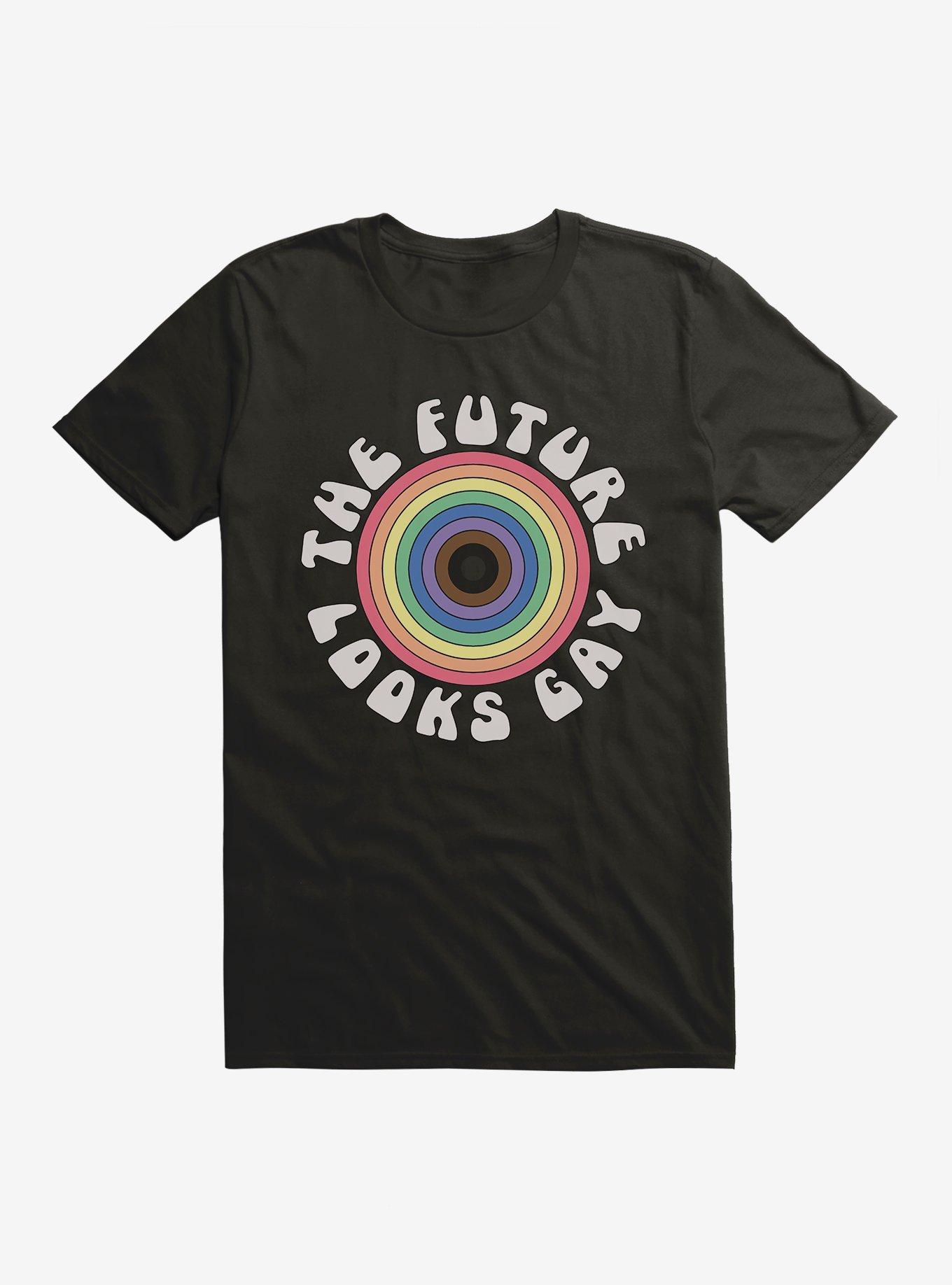 Pride The Future Looks Gay T-Shirt, BLACK, hi-res