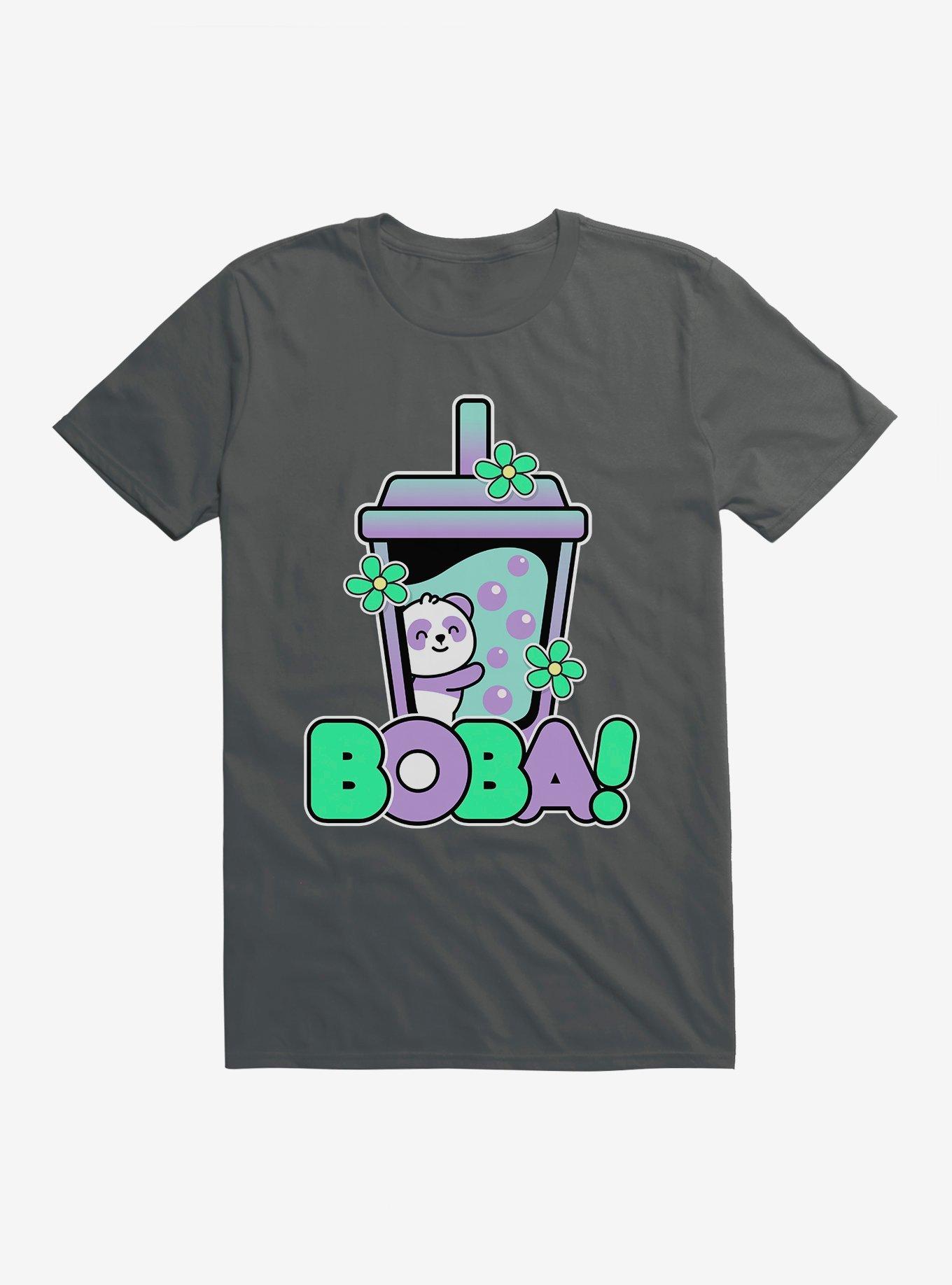 Cute Panda Boba T-Shirt, , hi-res