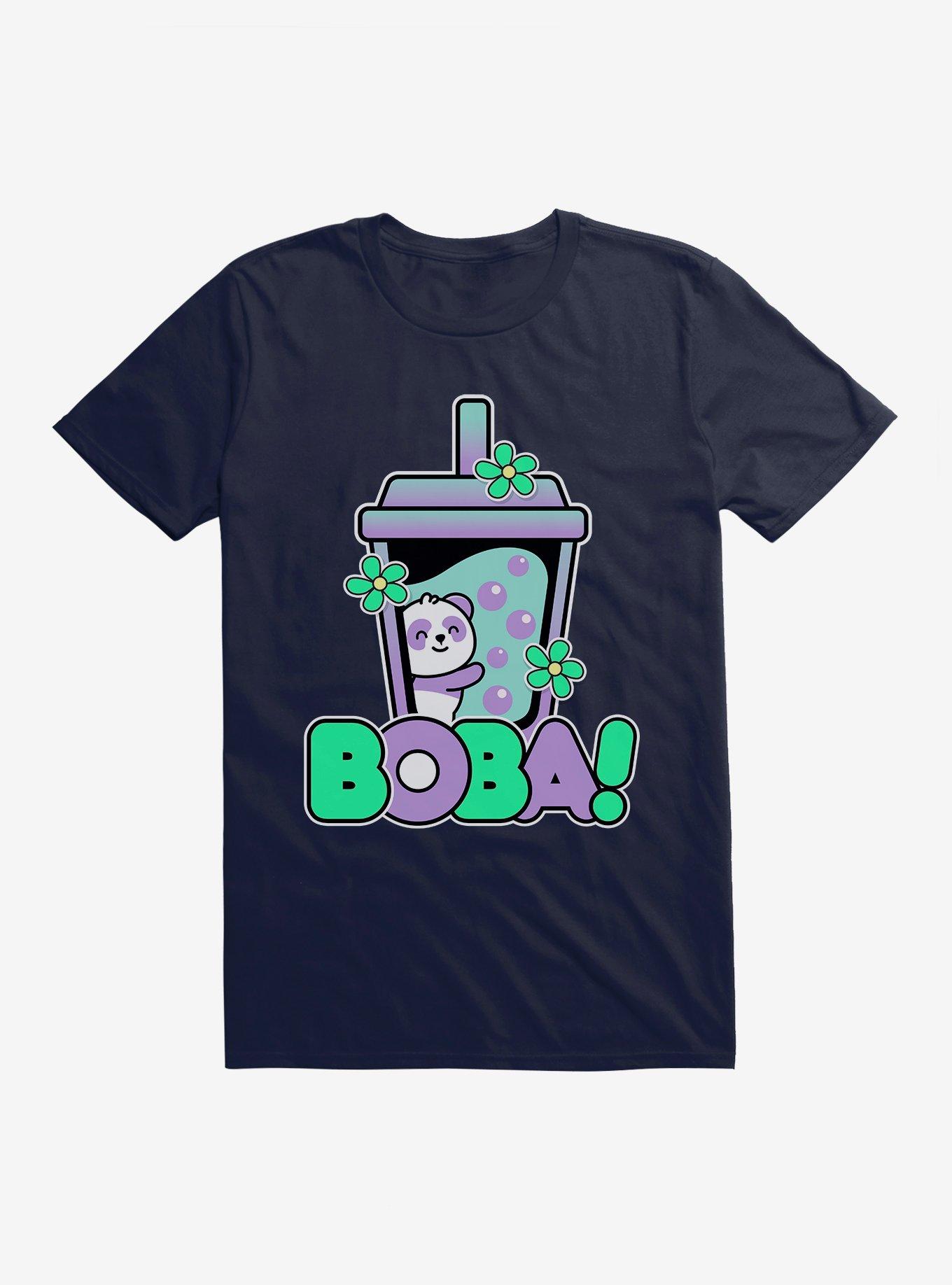 Cute Panda Boba T-Shirt, , hi-res