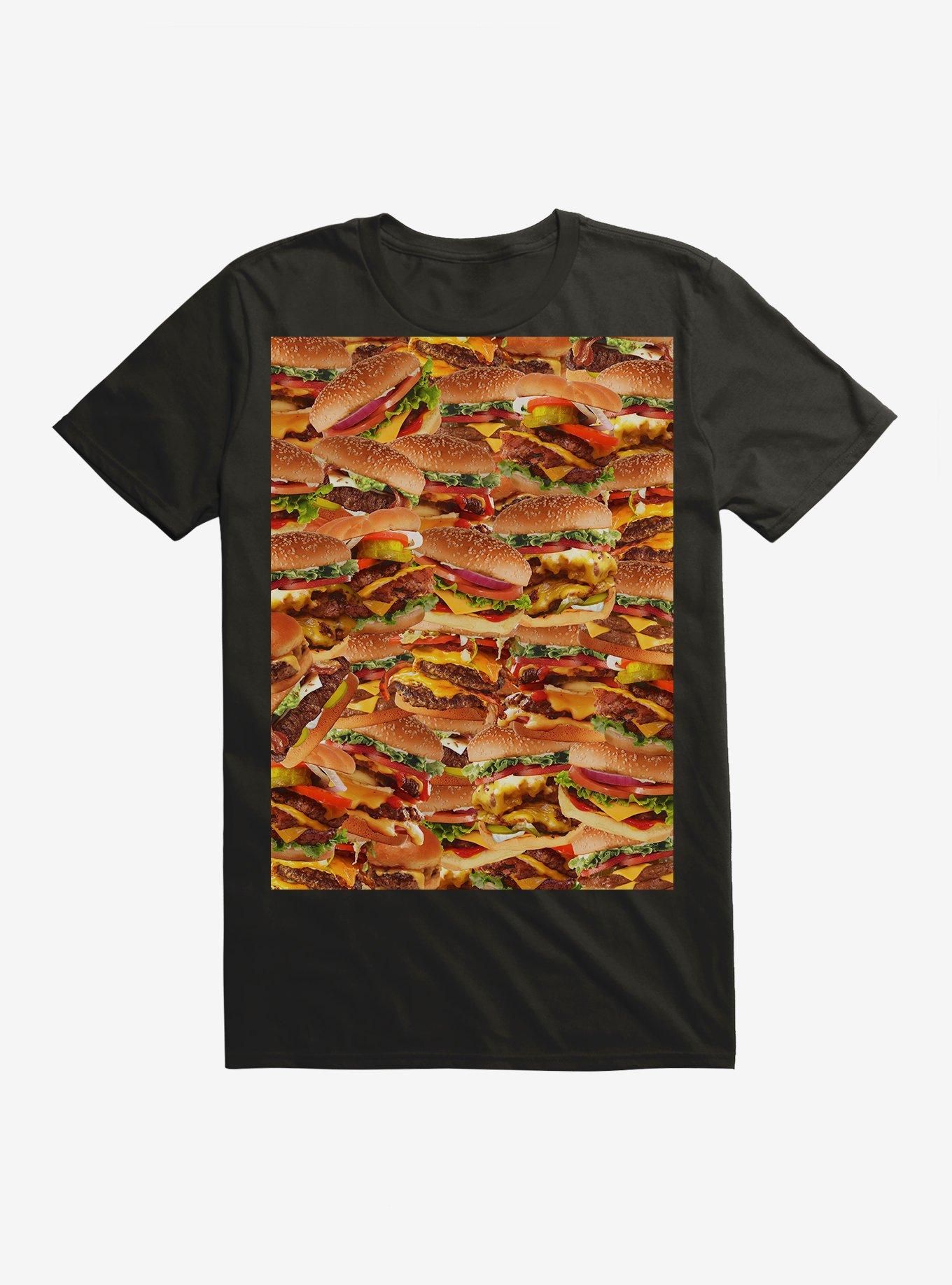Burgers T-Shirt, BLACK, hi-res